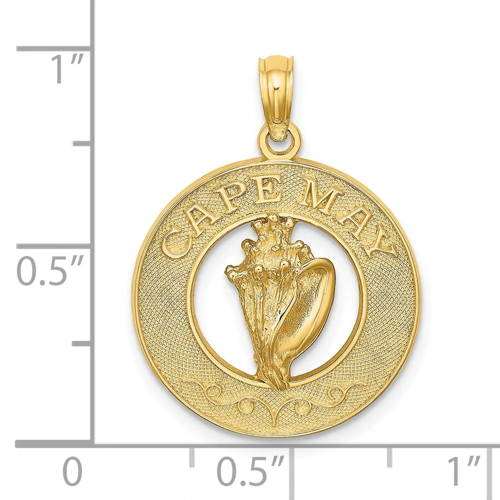 14K CAPE MAY w/ Conch Shell Charm