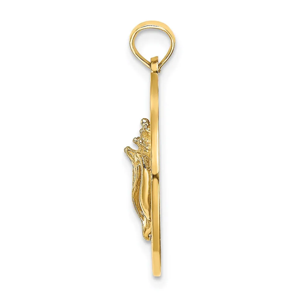 14K SANIBEL w/Conch Shell Circle Charm