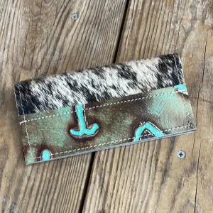 162 Checkbook Cover - Brindle w/ Patina Brands