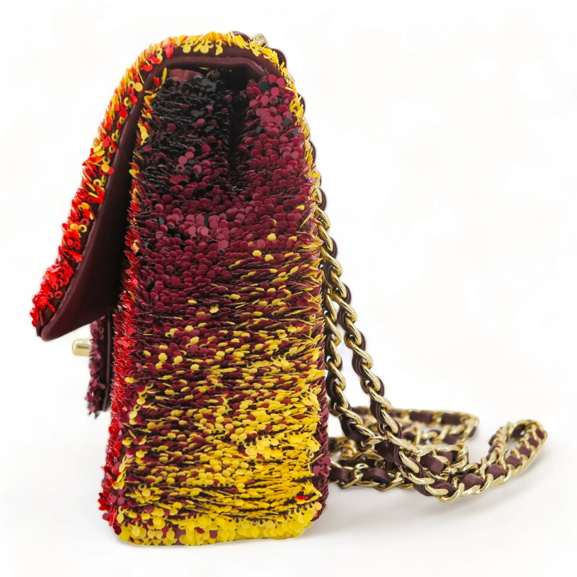 23A Sunset Shaded Sequin Mini Flap Bag