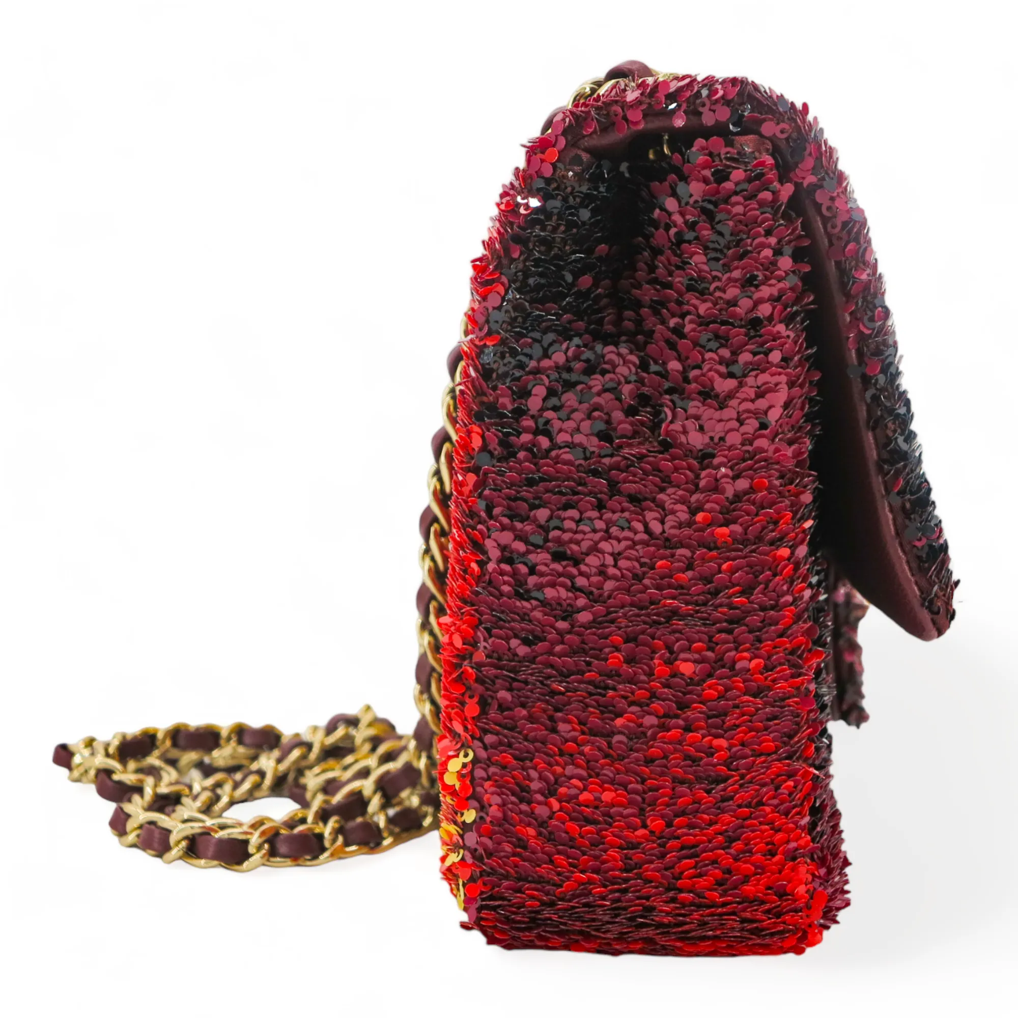 23A Sunset Shaded Sequin Mini Flap Bag