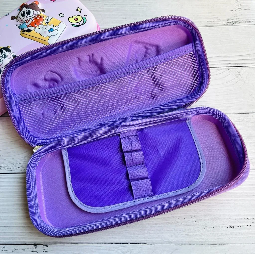 3D Girl Doll Design Hardcase Stationary Pouch for Kids