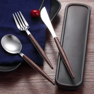 3Pcs Travel Cutlery Set w/Portable Case
