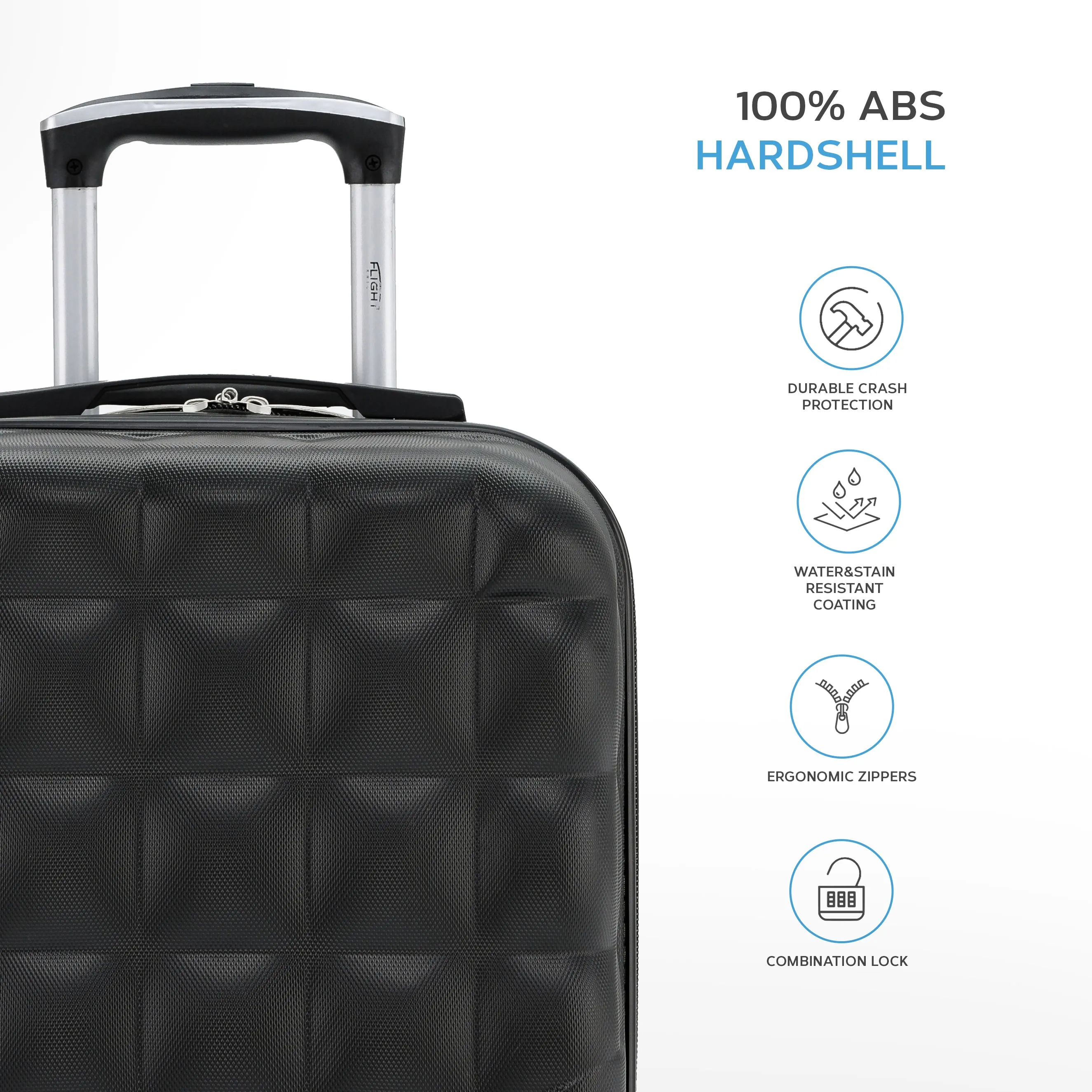 45x36x20cm Bubble Cabin Case Set Ryanair Easyjet Approved Carryon Cabin Suitcase