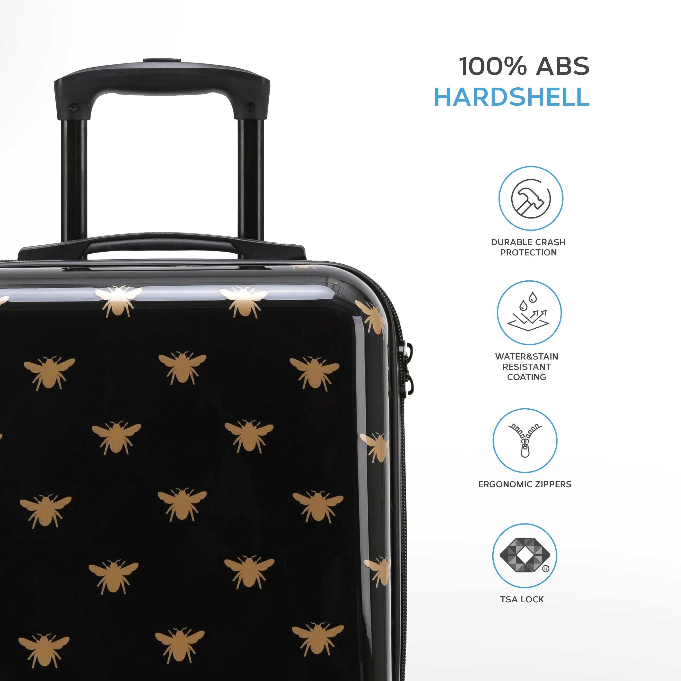 45x36x20cm Hard Case Printed Cabin Hand Luggage Travel Cabin Bag Easyjet BA TUI