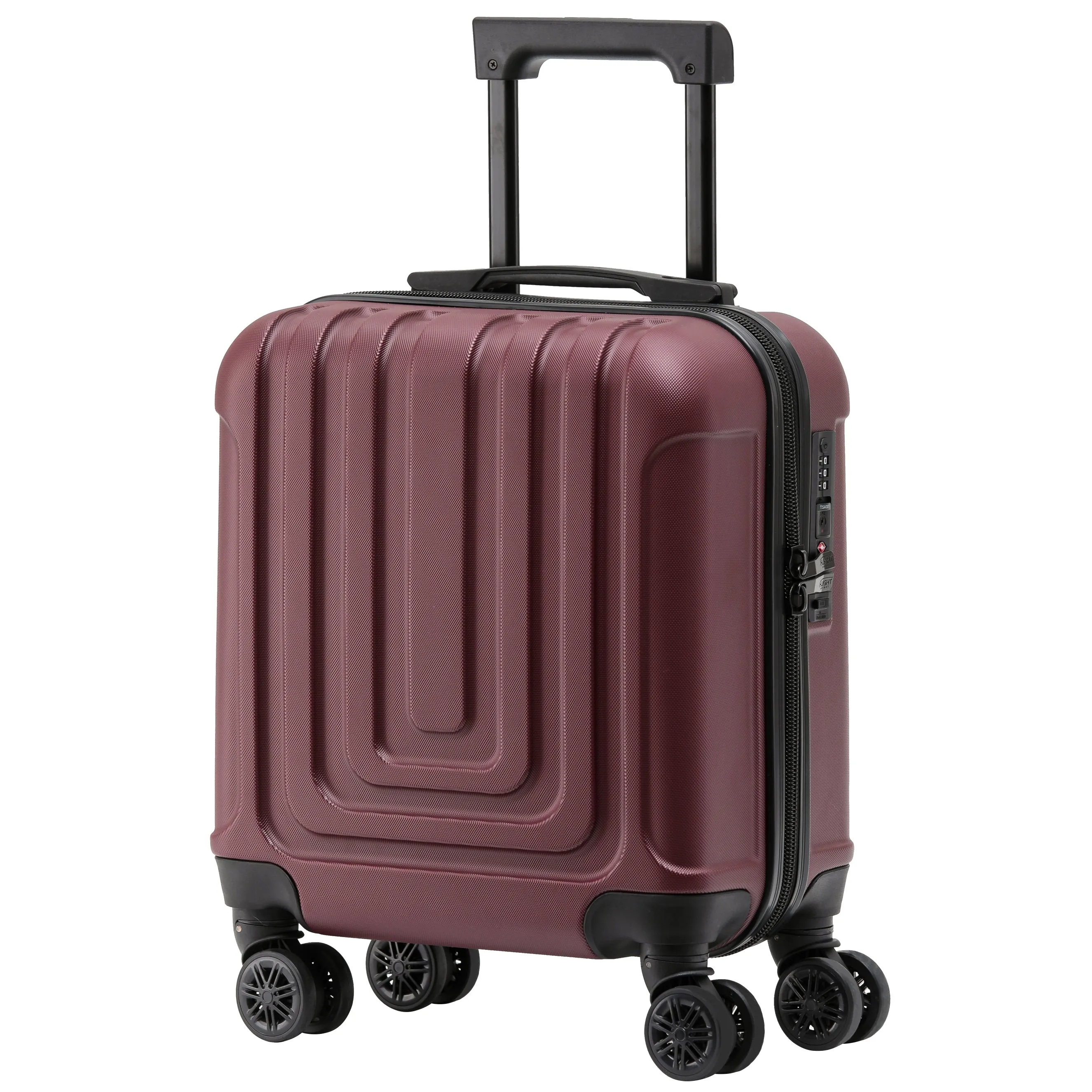 45x36x20cm Premium Hard Shell Lightweight Cabin Suitcase - 8 Spinner Wheels - Built-in TSA Lock & USB Port - Luggage Approved for Over 100 Airlines Including easyJet Underseat