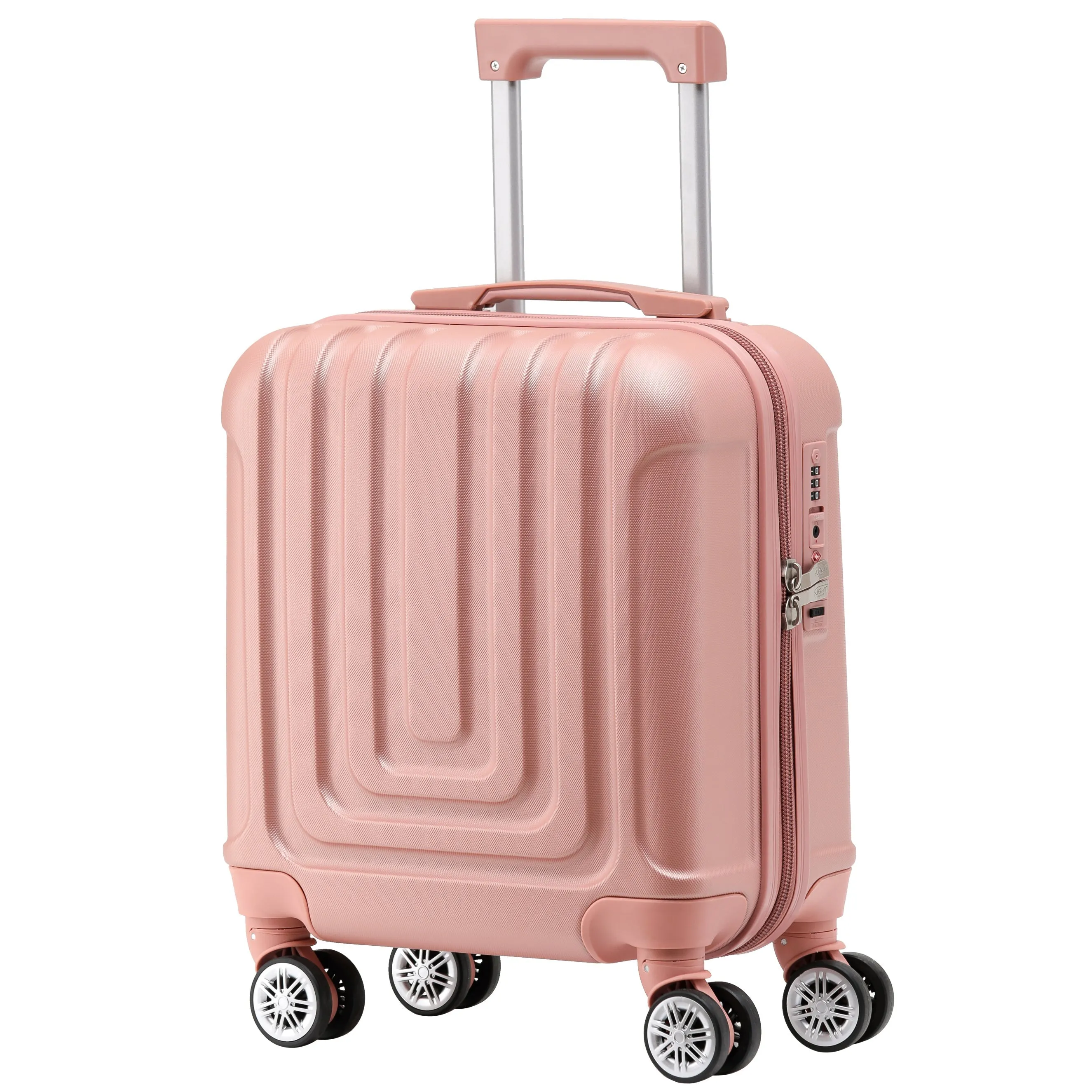 45x36x20cm Premium Hard Shell Lightweight Cabin Suitcase - 8 Spinner Wheels - Built-in TSA Lock & USB Port - Luggage Approved for Over 100 Airlines Including easyJet Underseat