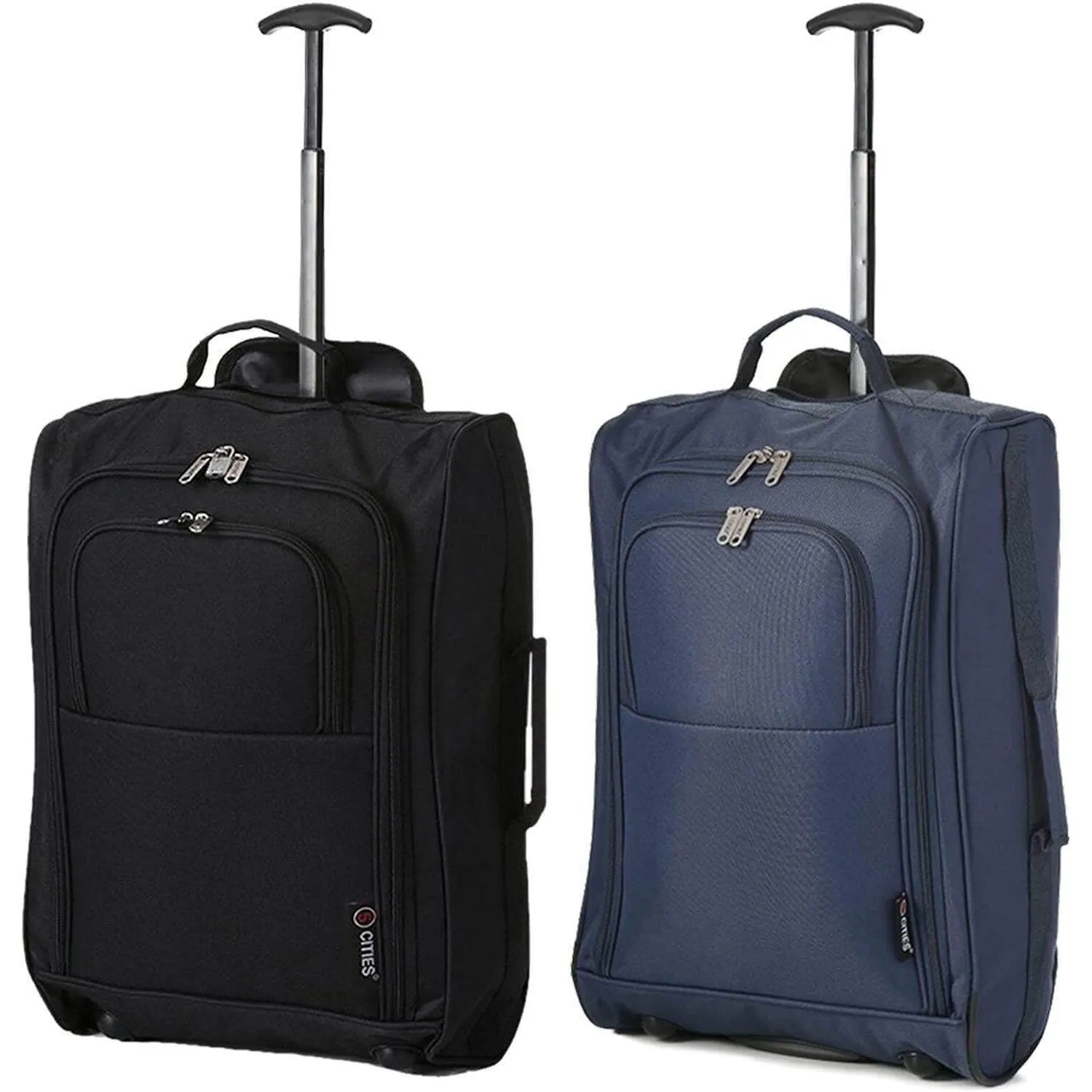 5 Cities (55x35x20cm) Lightweight Cabin Hand Luggage (x2), Approved For Ryanair/easyJet/British Airways and more!