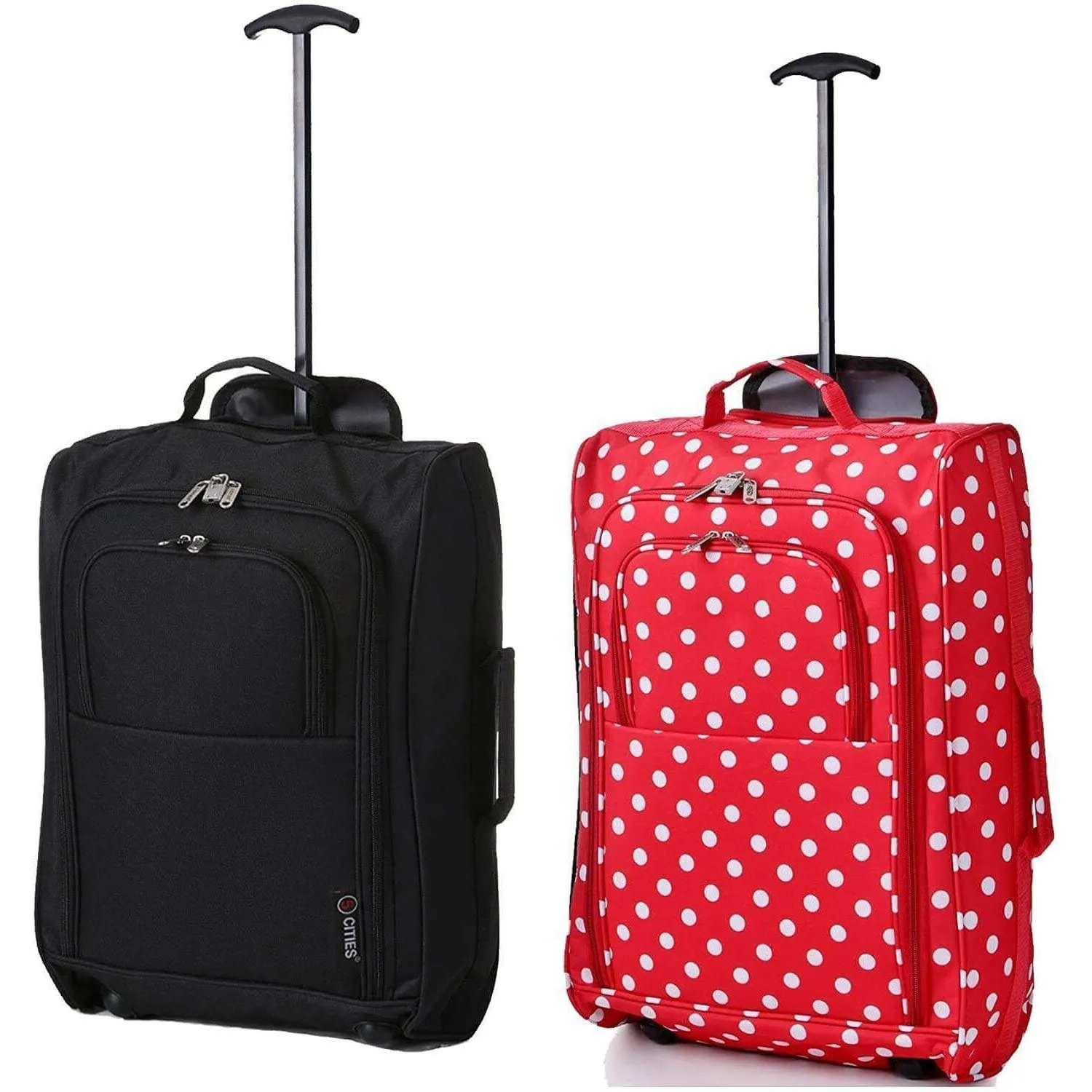 5 Cities (55x35x20cm) Lightweight Cabin Hand Luggage (x2), Approved For Ryanair/easyJet/British Airways and more!