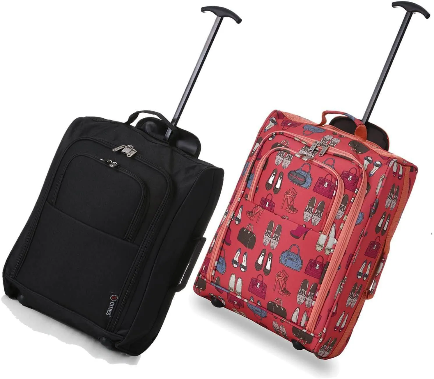 5 Cities (55x35x20cm) Lightweight Cabin Hand Luggage (x2), Approved For Ryanair/easyJet/British Airways and more!