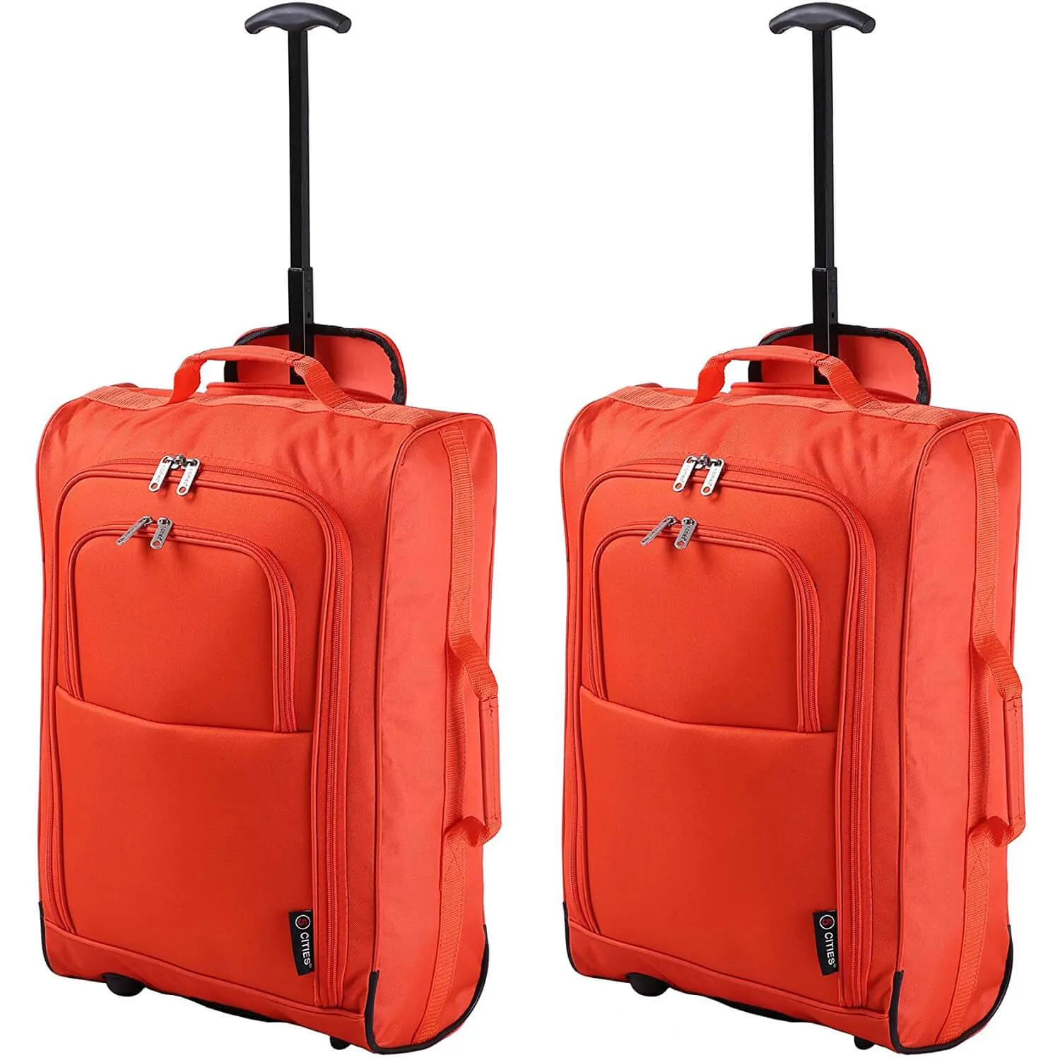 5 Cities (55x35x20cm) Lightweight Cabin Hand Luggage (x2), Approved For Ryanair/easyJet/British Airways and more!