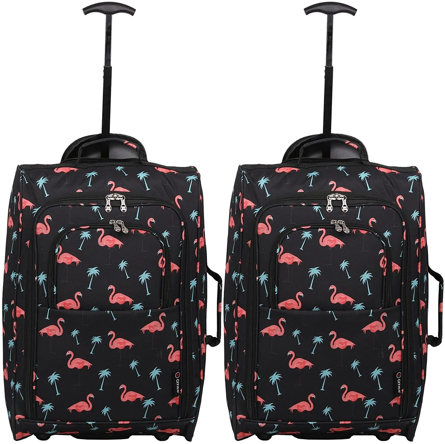 5 Cities (55x35x20cm) Lightweight Cabin Hand Luggage (x2), Approved For Ryanair/easyJet/British Airways and more!