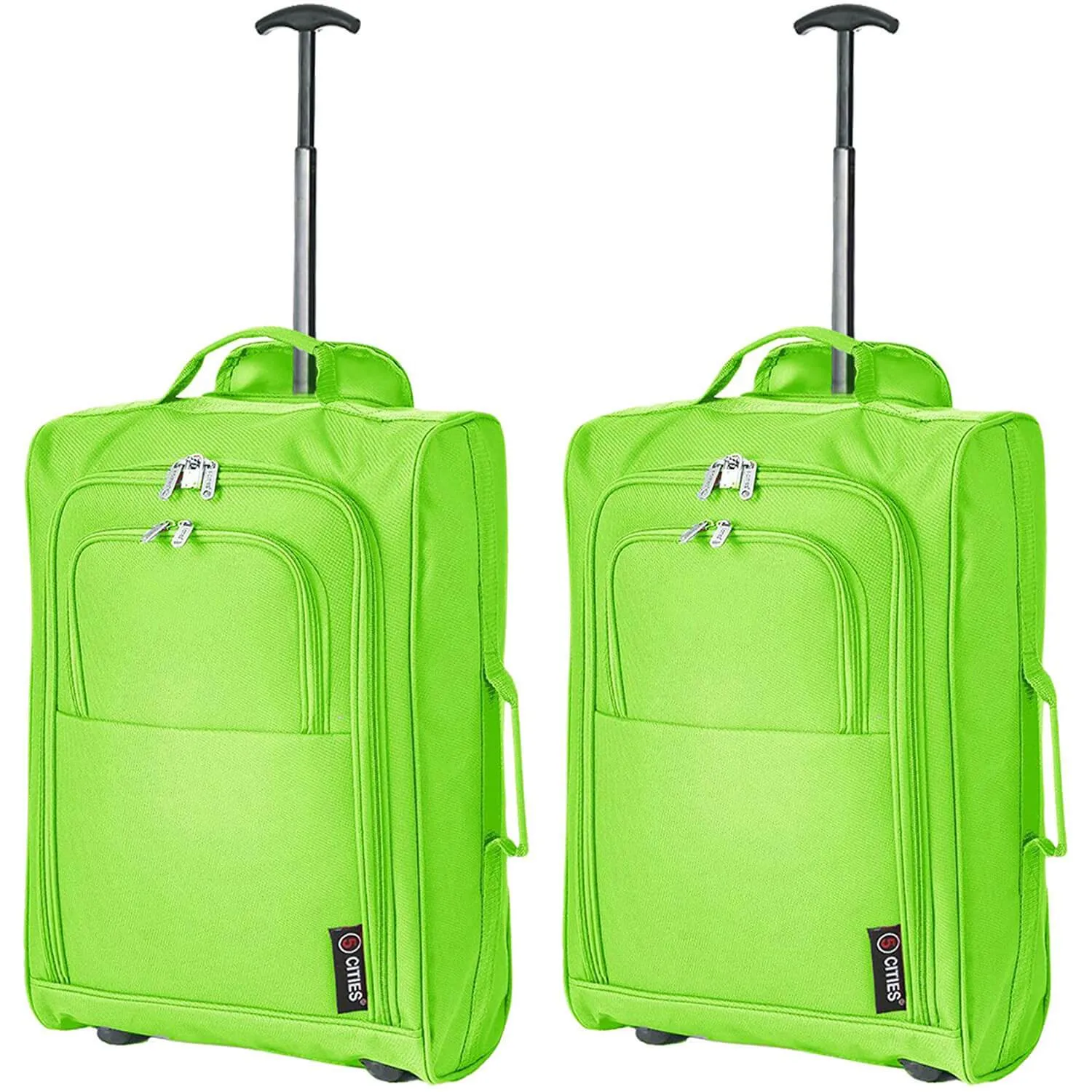 5 Cities (55x35x20cm) Lightweight Cabin Hand Luggage (x2), Approved For Ryanair/easyJet/British Airways and more!