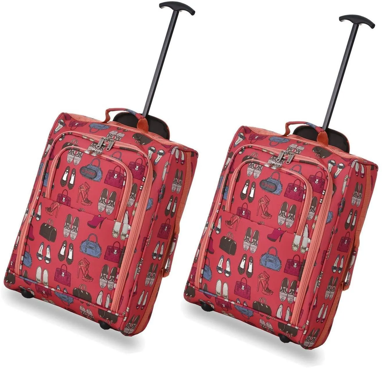 5 Cities (55x35x20cm) Lightweight Cabin Hand Luggage (x2), Approved For Ryanair/easyJet/British Airways and more!