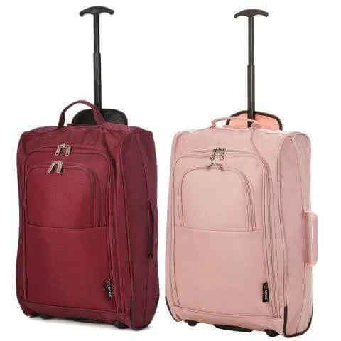 5 Cities (55x35x20cm) Lightweight Cabin Hand Luggage (x2), Approved For Ryanair/easyJet/British Airways and more!