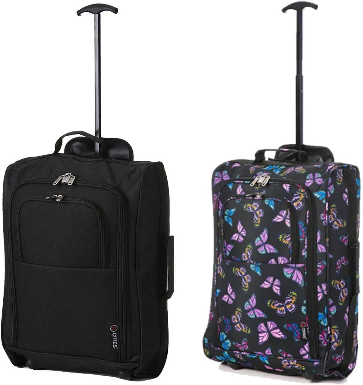 5 Cities (55x35x20cm) Lightweight Cabin Hand Luggage (x2), Approved For Ryanair/easyJet/British Airways and more!