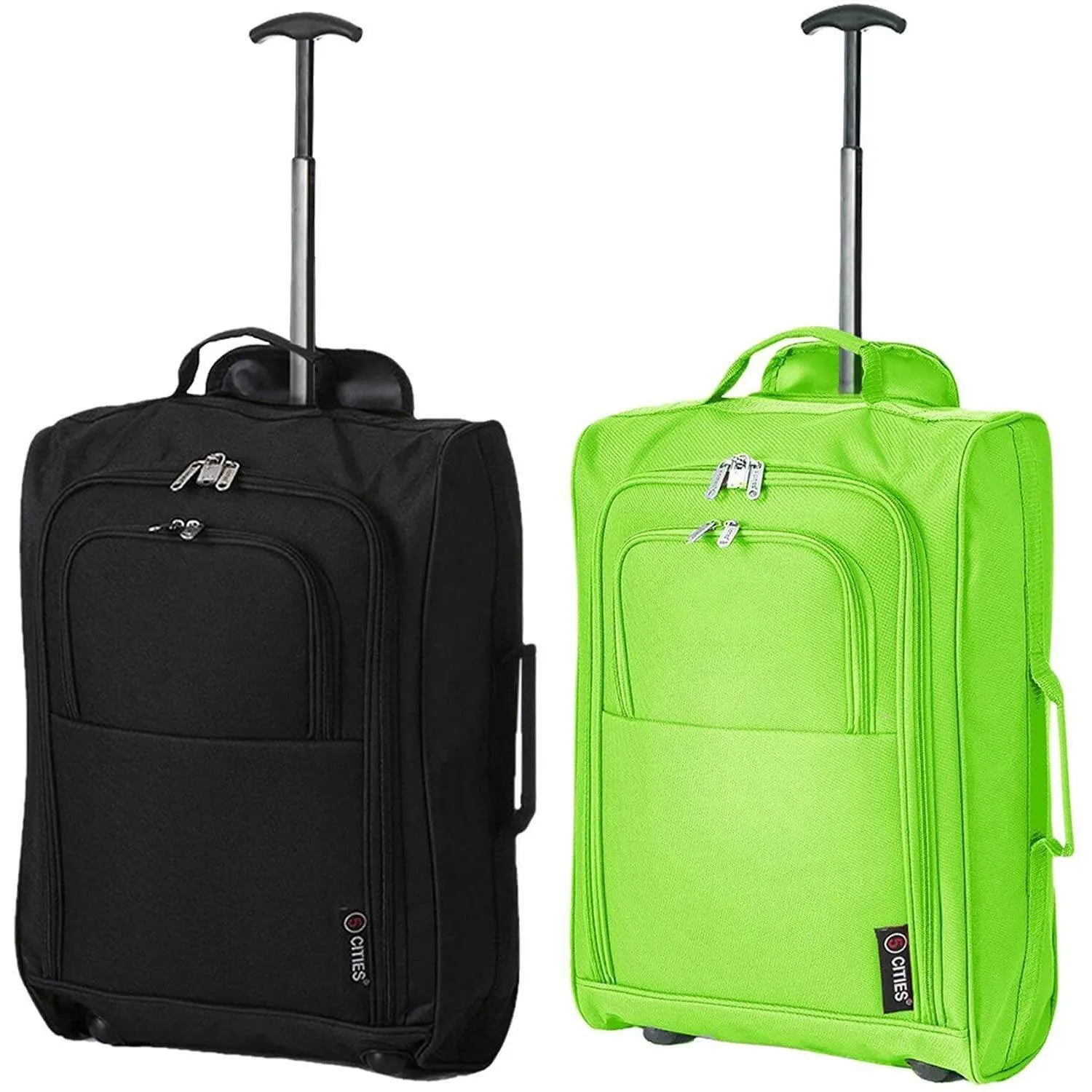 5 Cities (55x35x20cm) Lightweight Cabin Hand Luggage (x2), Approved For Ryanair/easyJet/British Airways and more!