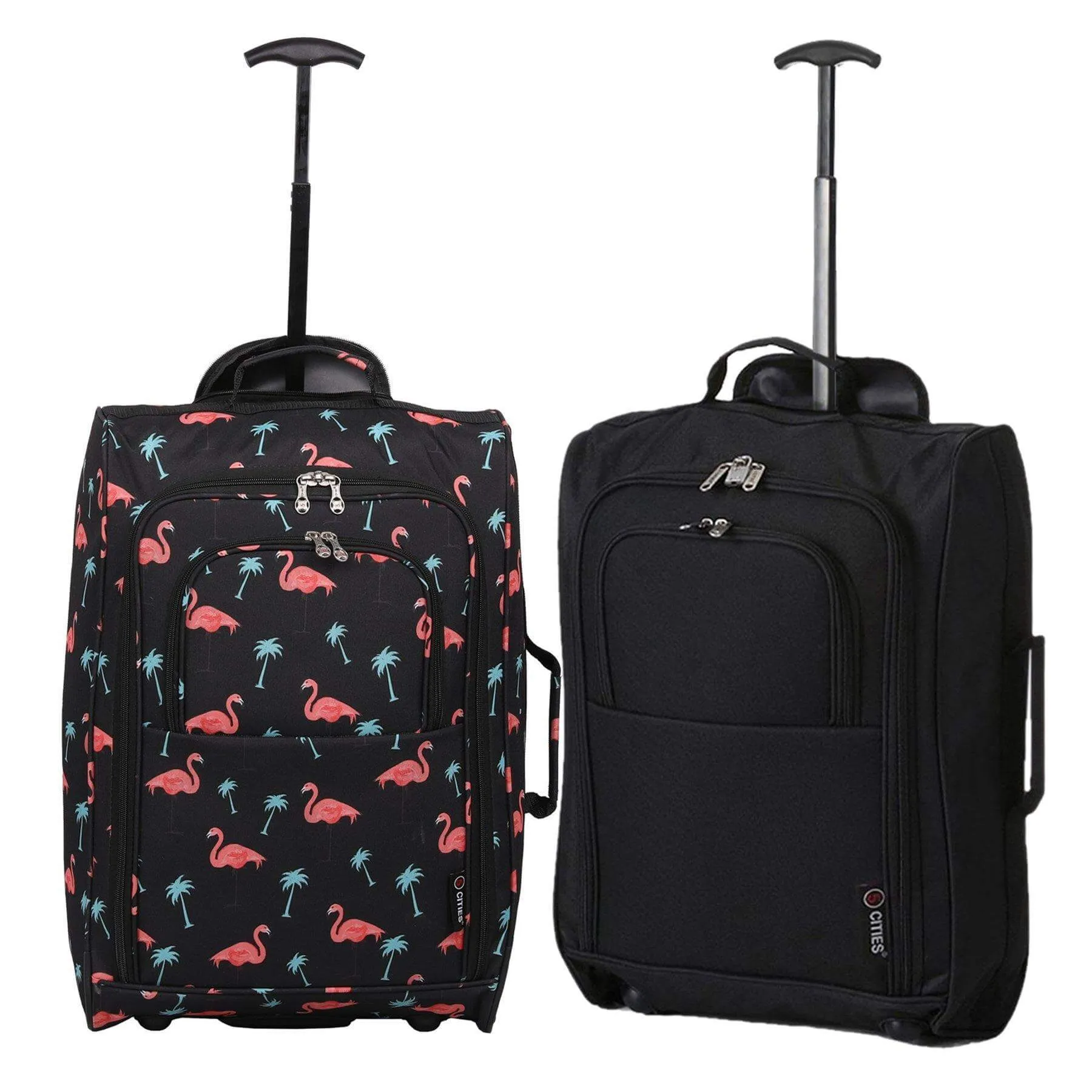5 Cities (55x35x20cm) Lightweight Cabin Hand Luggage (x2), Approved For Ryanair/easyJet/British Airways and more!