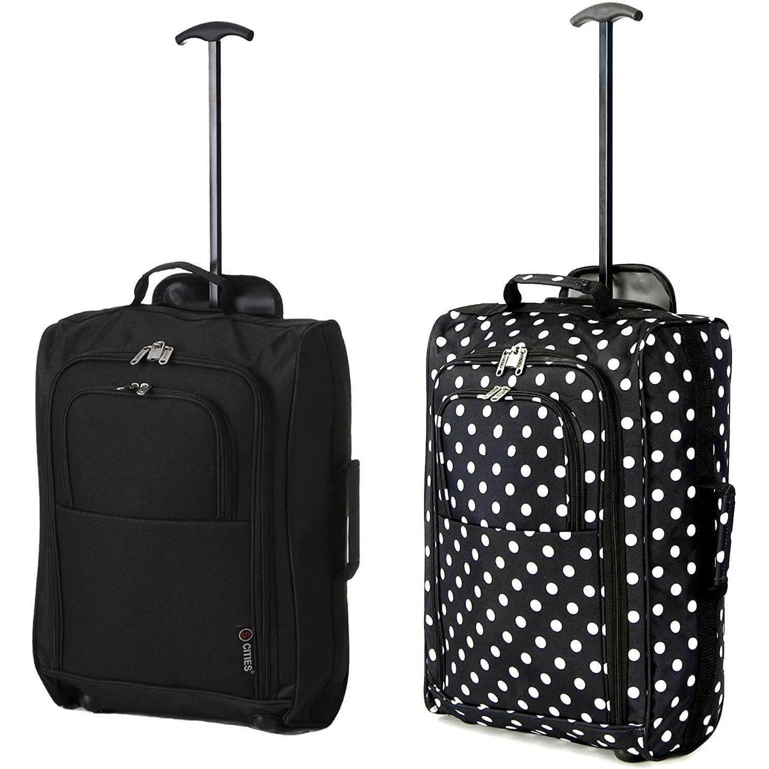 5 Cities (55x35x20cm) Lightweight Cabin Hand Luggage (x2), Approved For Ryanair/easyJet/British Airways and more!