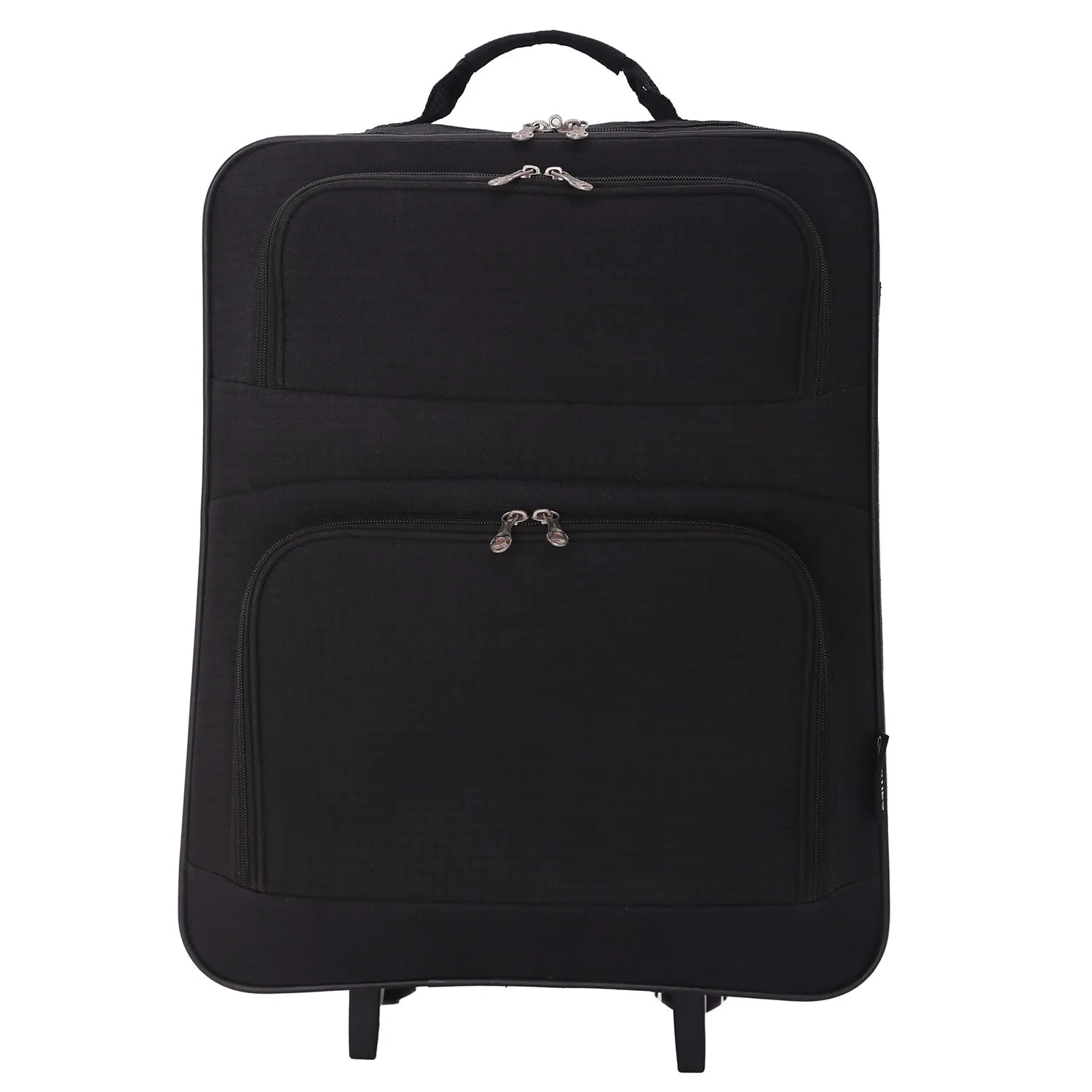 5 Cities Easyjet Ryanair 55x40x20cm Folding Cabin Bag Hand Luggage Carry On Suitcase Black