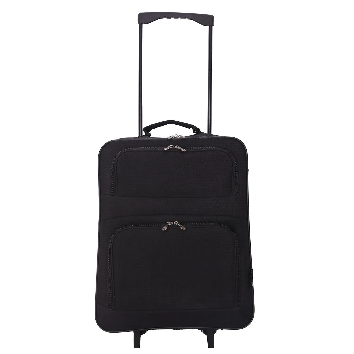 5 Cities Easyjet Ryanair 55x40x20cm Folding Cabin Bag Hand Luggage Carry On Suitcase Black