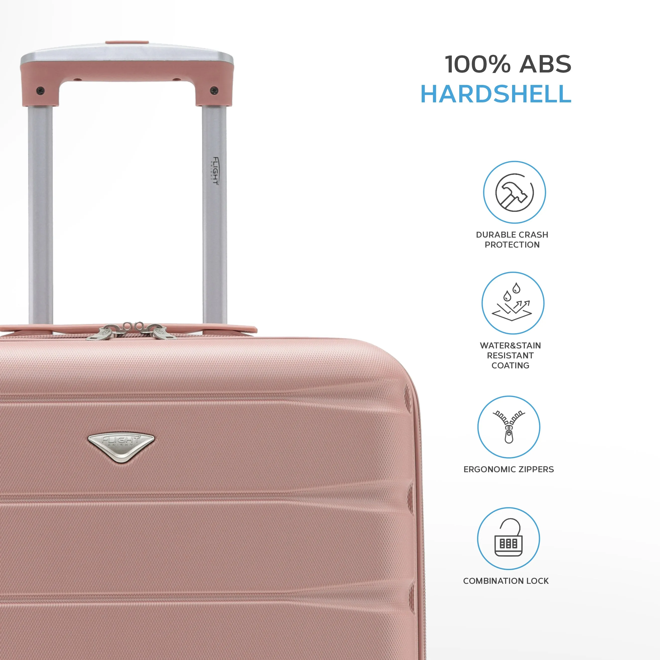 56x45x25cm Maximum Size For easyJet Large Cabin Bag Lightweight 4 Wheel ABS Case
