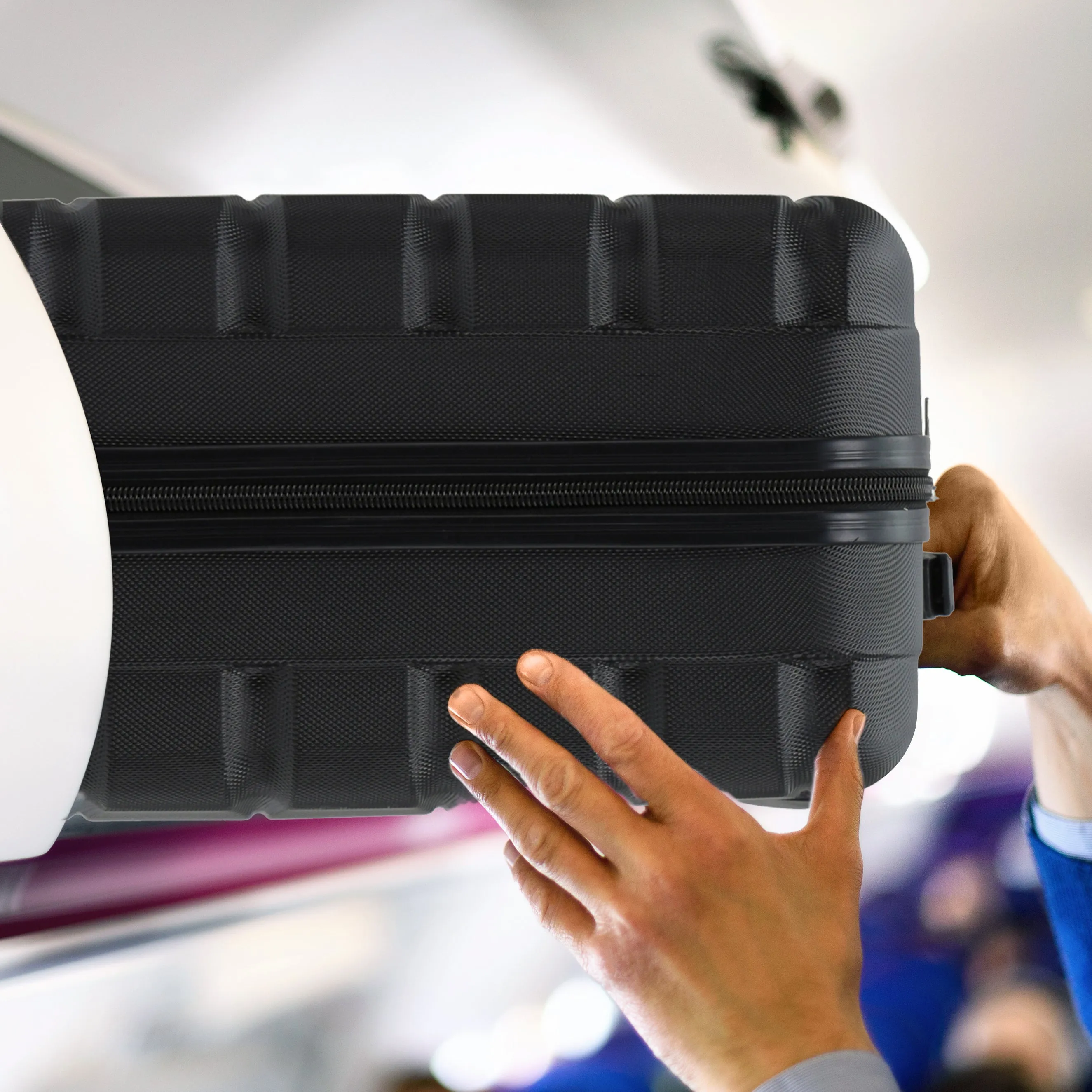 56x45x25cm Maximum Size For easyJet Large Cabin Bag Lightweight 4 Wheel ABS Case