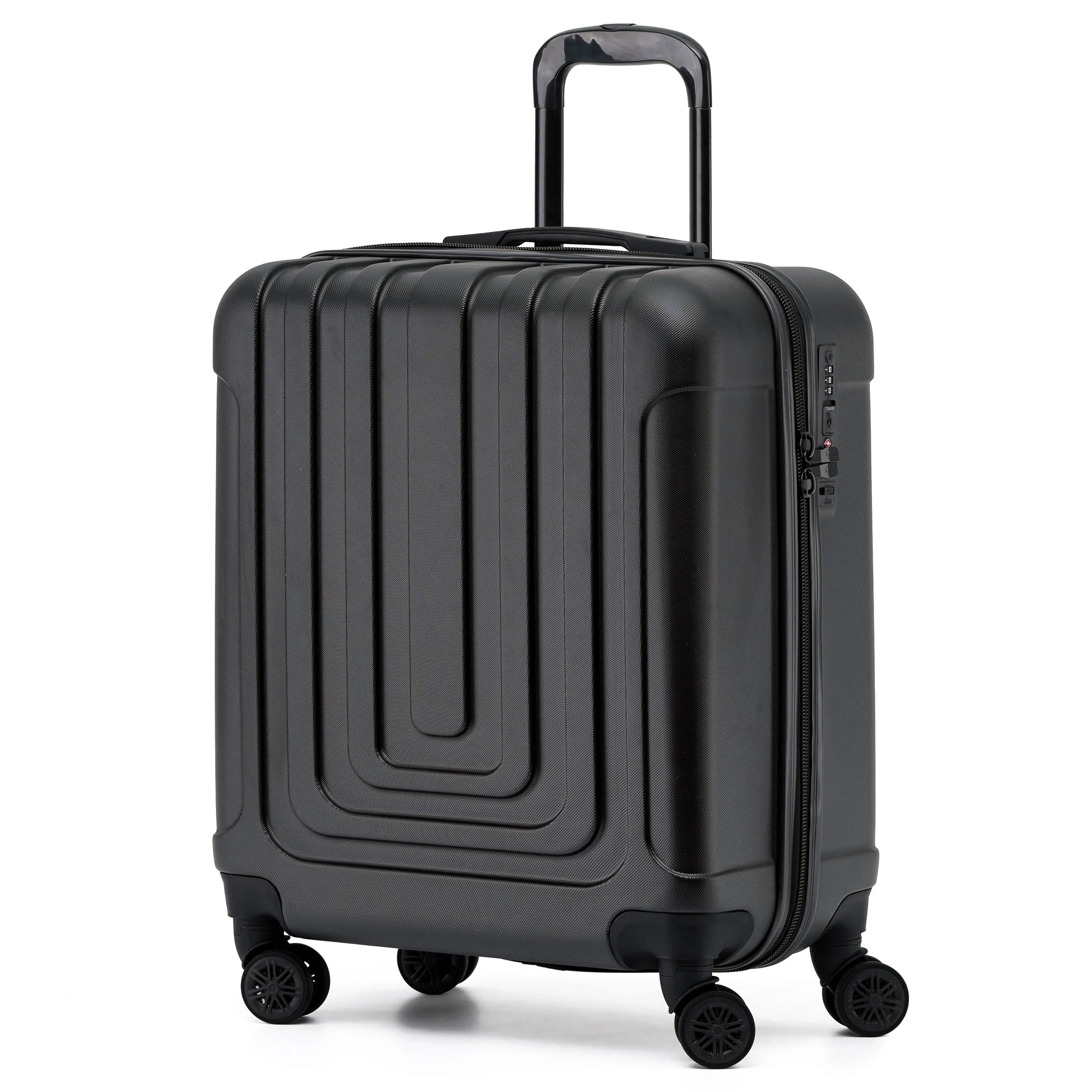 56x45x25cm Premium Hard Shell Lightweight Cabin Suitcase - 8 Spinner Wheels - Built-in TSA Lock & USB Port - Approved for easyJet Large Cabin Carry on