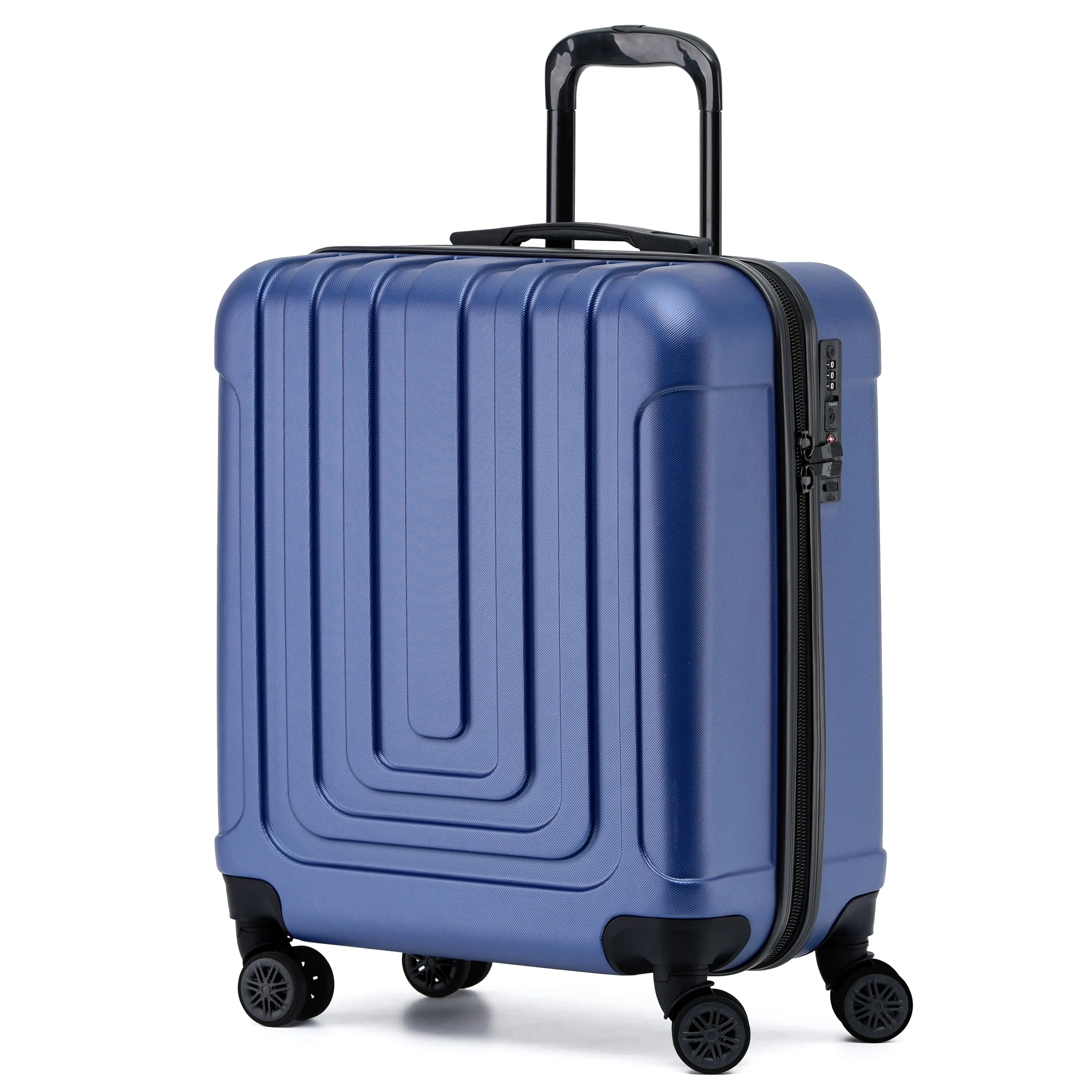 56x45x25cm Premium Hard Shell Lightweight Cabin Suitcase - 8 Spinner Wheels - Built-in TSA Lock & USB Port - Approved for easyJet Large Cabin Carry on