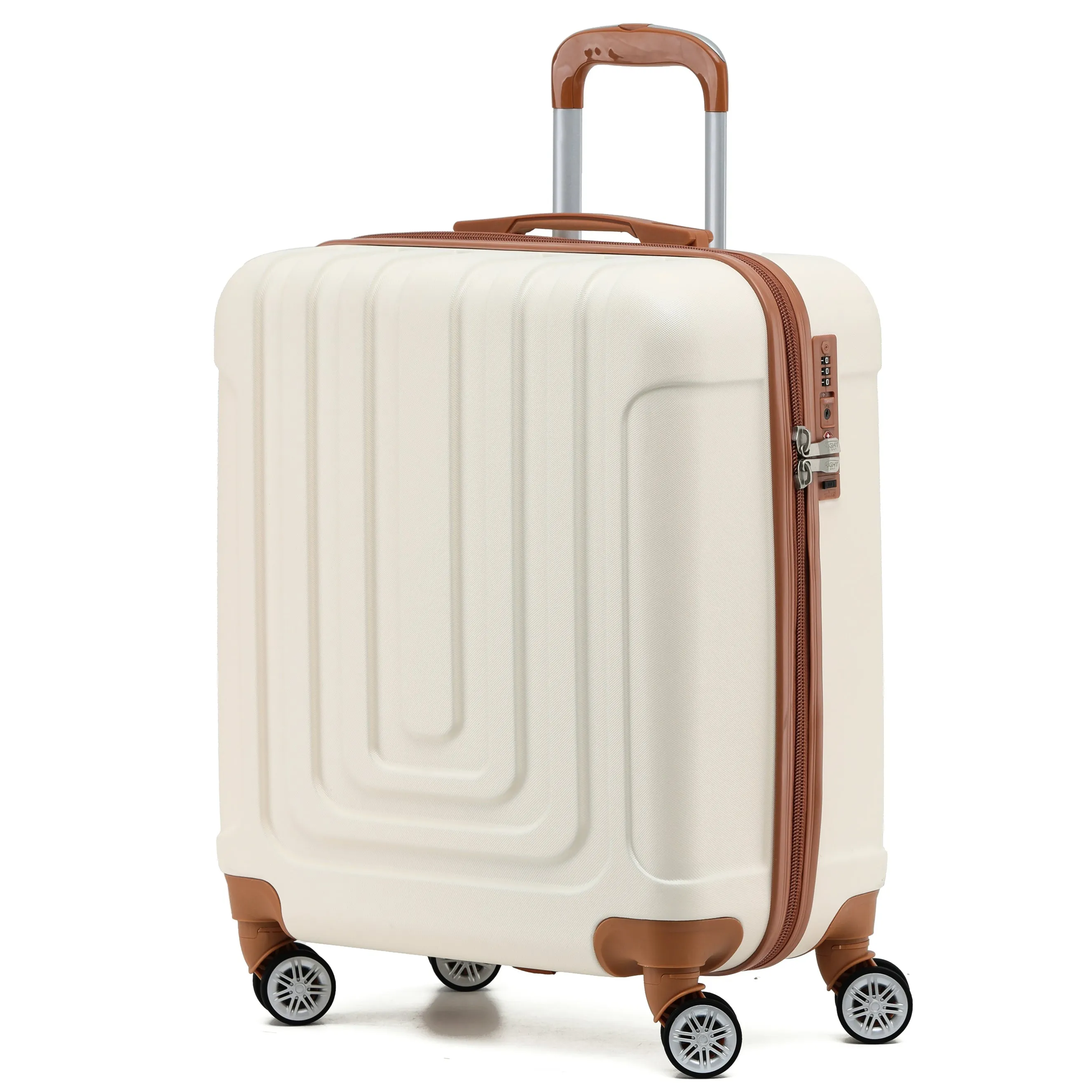 56x45x25cm Premium Hard Shell Lightweight Cabin Suitcase - 8 Spinner Wheels - Built-in TSA Lock & USB Port - Approved for easyJet Large Cabin Carry on