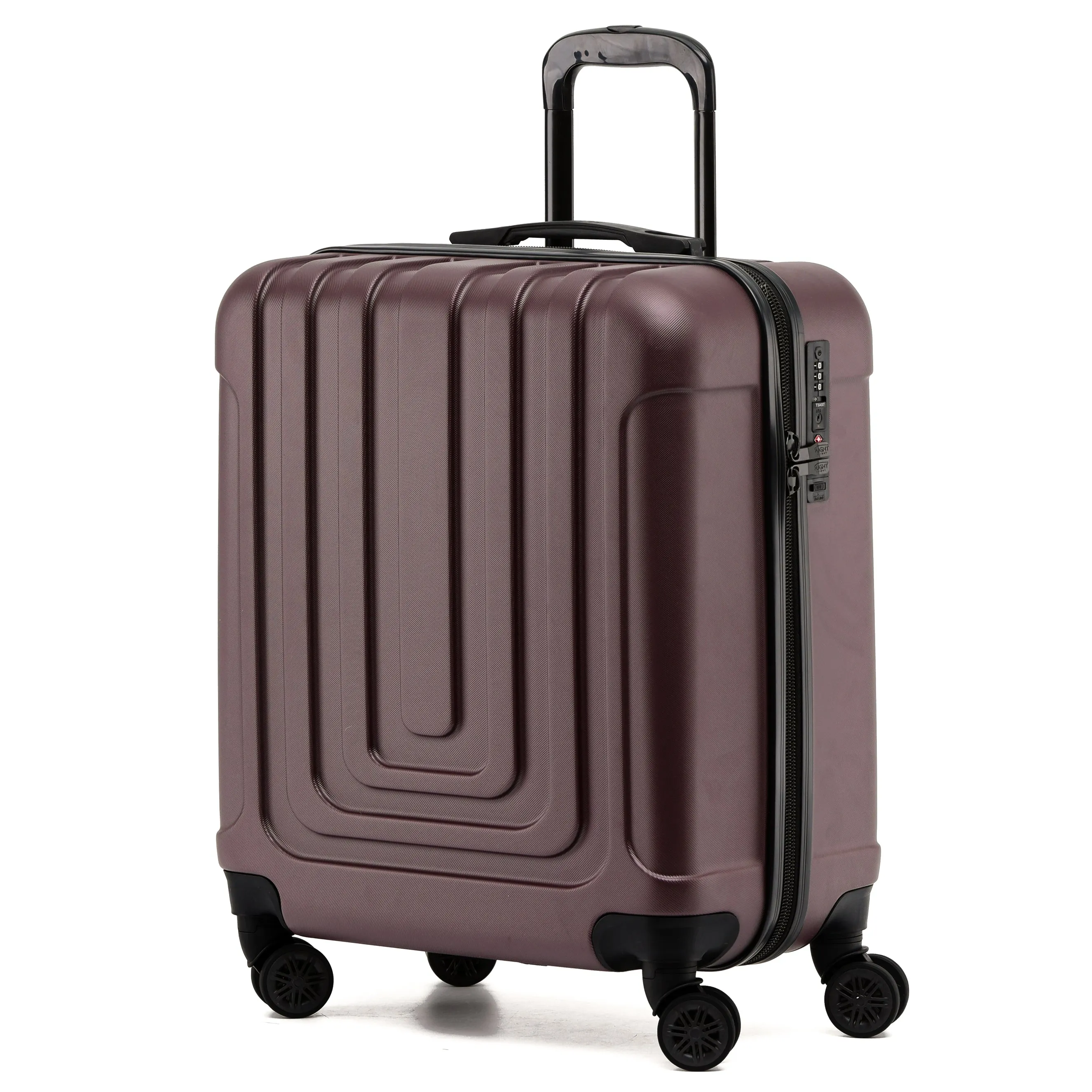 56x45x25cm Premium Hard Shell Lightweight Cabin Suitcase - 8 Spinner Wheels - Built-in TSA Lock & USB Port - Approved for easyJet Large Cabin Carry on