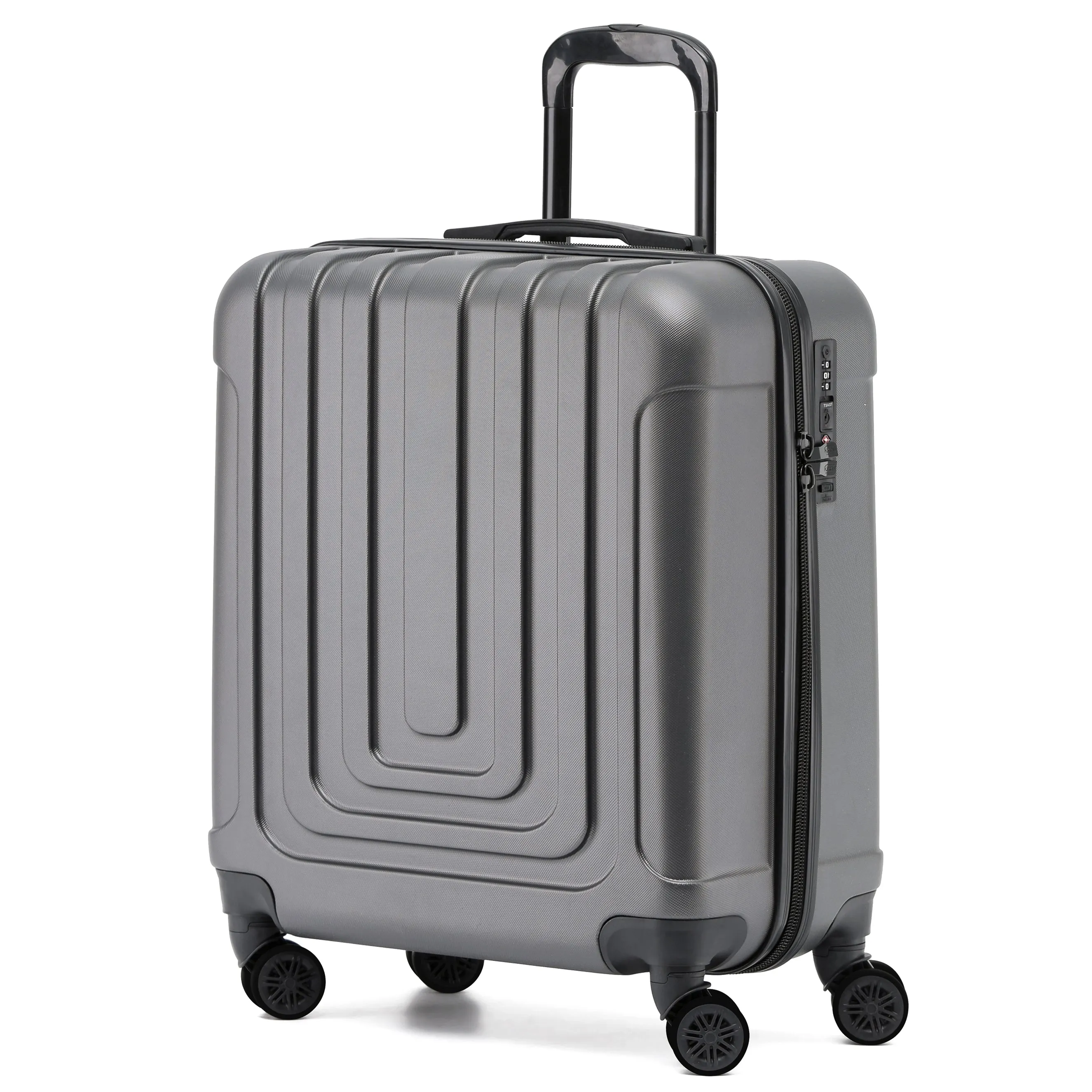 56x45x25cm Premium Hard Shell Lightweight Cabin Suitcase - 8 Spinner Wheels - Built-in TSA Lock & USB Port - Approved for easyJet Large Cabin Carry on