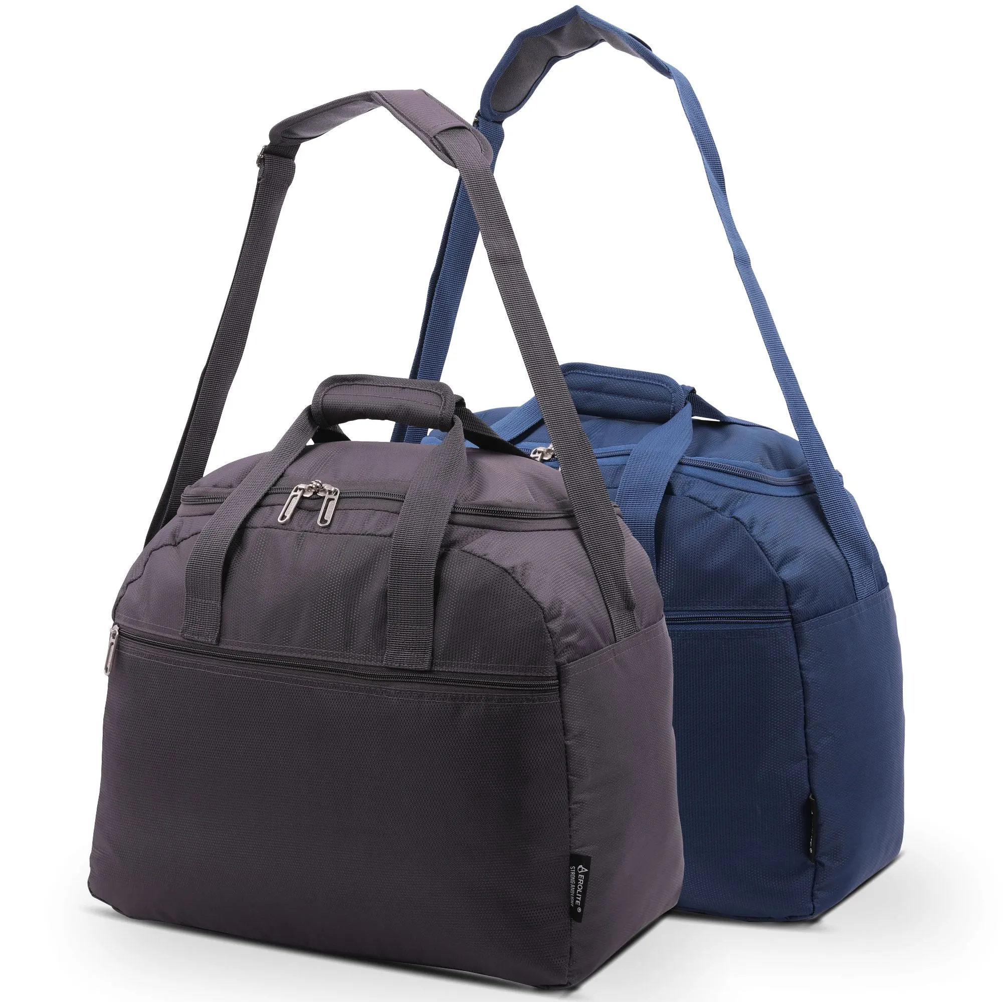 Aerolite (45x36x20cm) New and Improved 2024 Easyjet Maximum Size Holdall Cabin Luggage Under Seat Flight Bag, Black