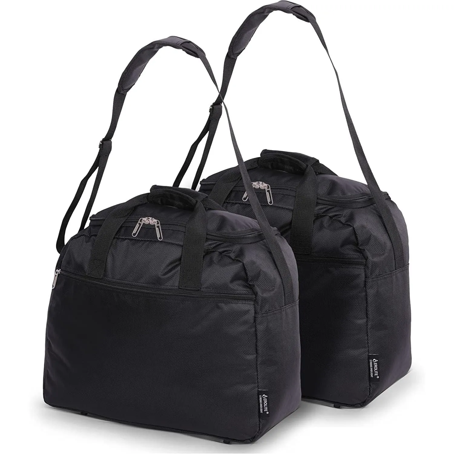 Aerolite (45x36x20cm) New and Improved 2024 Easyjet Maximum Size Holdall Cabin Luggage Under Seat Flight Bag, Black