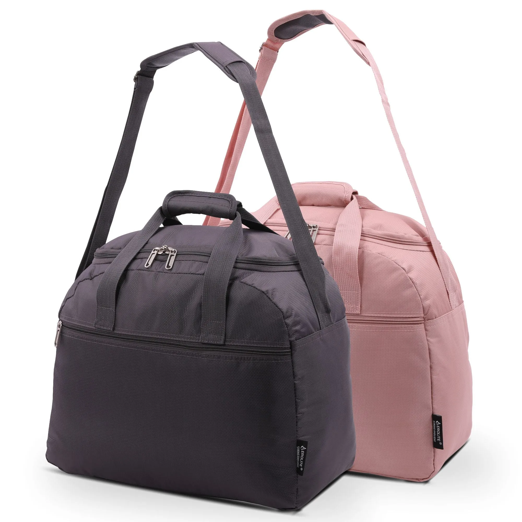 Aerolite (45x36x20cm) New and Improved 2024 Easyjet Maximum Size Holdall Cabin Luggage Under Seat Flight Bag, Black