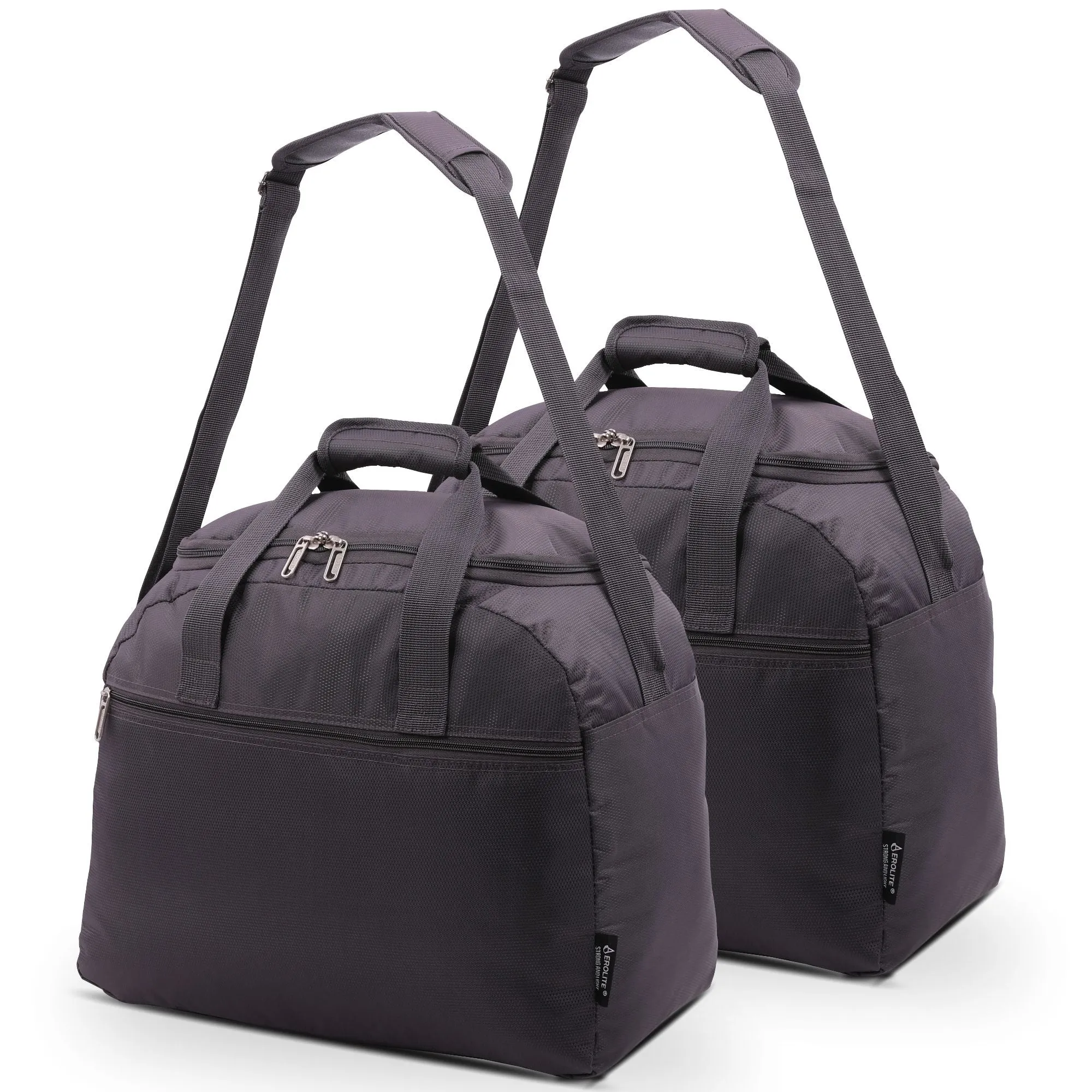 Aerolite (45x36x20cm) New and Improved 2024 Easyjet Maximum Size Holdall Cabin Luggage Under Seat Flight Bag, Black