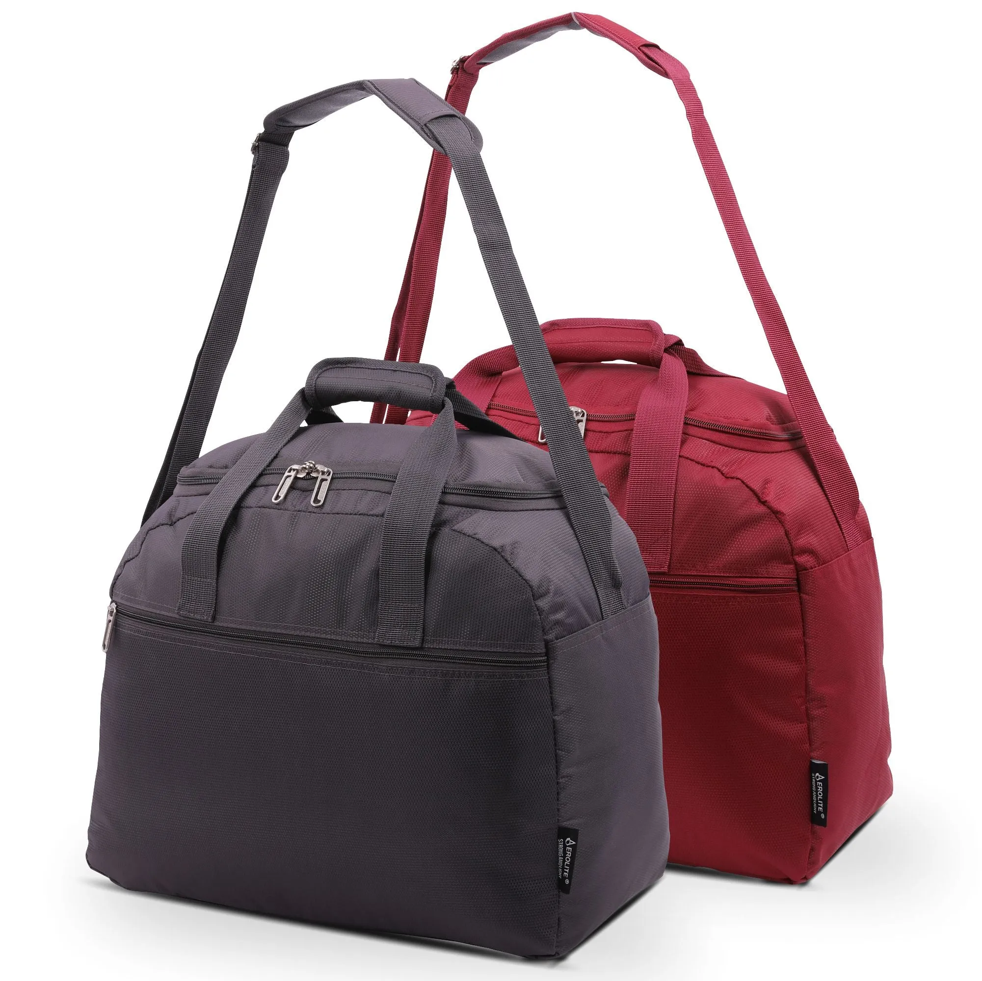 Aerolite (45x36x20cm) New and Improved 2024 Easyjet Maximum Size Holdall Cabin Luggage Under Seat Flight Bag, Black