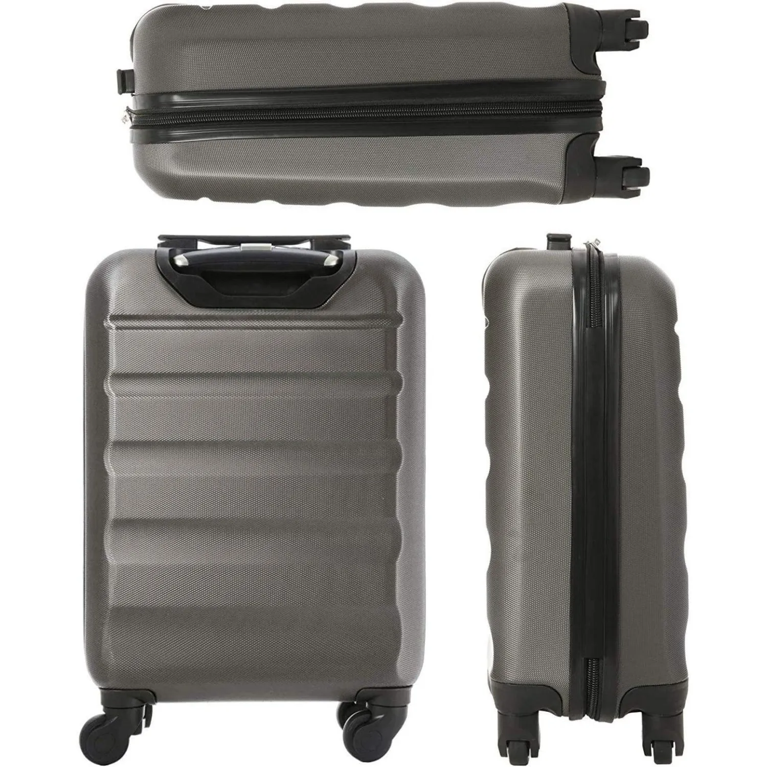 Aerolite (55x35x20cm) Lightweight ABS Hard Shell Travel Carry On Cabin Hand Luggage Suitcase   (40x20x25cm) Ryanair Maximum Sized Holdall Cabin Bag