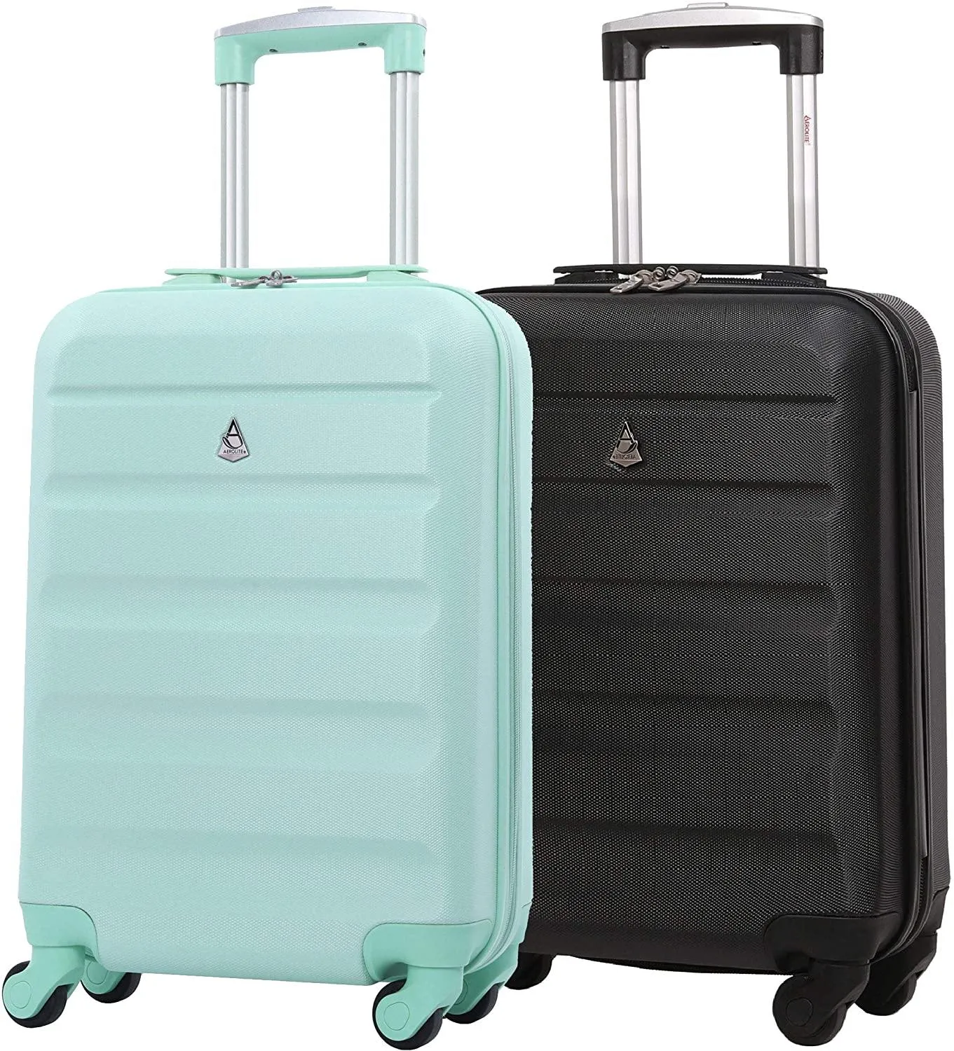 Aerolite (55x35x20cm) Lightweight Hard Shell Cabin Hand Luggage (x2 Set)