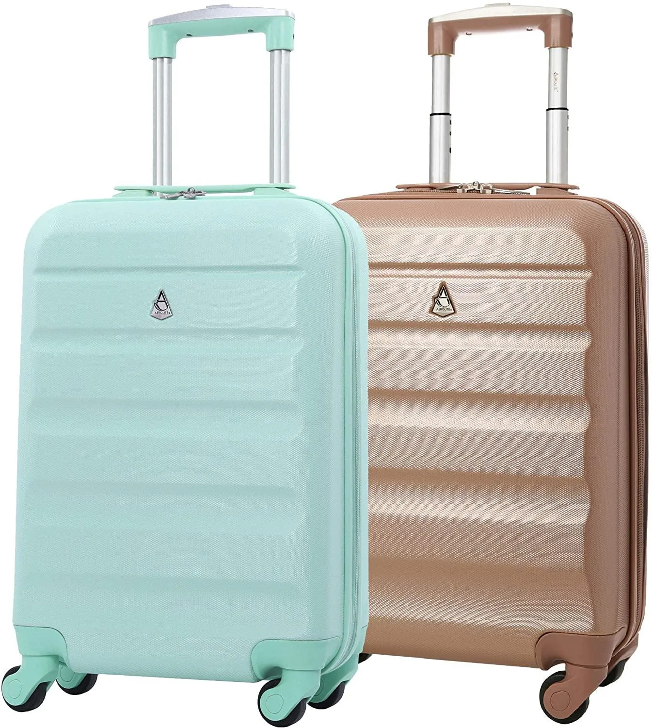 Aerolite (55x35x20cm) Lightweight Hard Shell Cabin Hand Luggage (x2 Set)