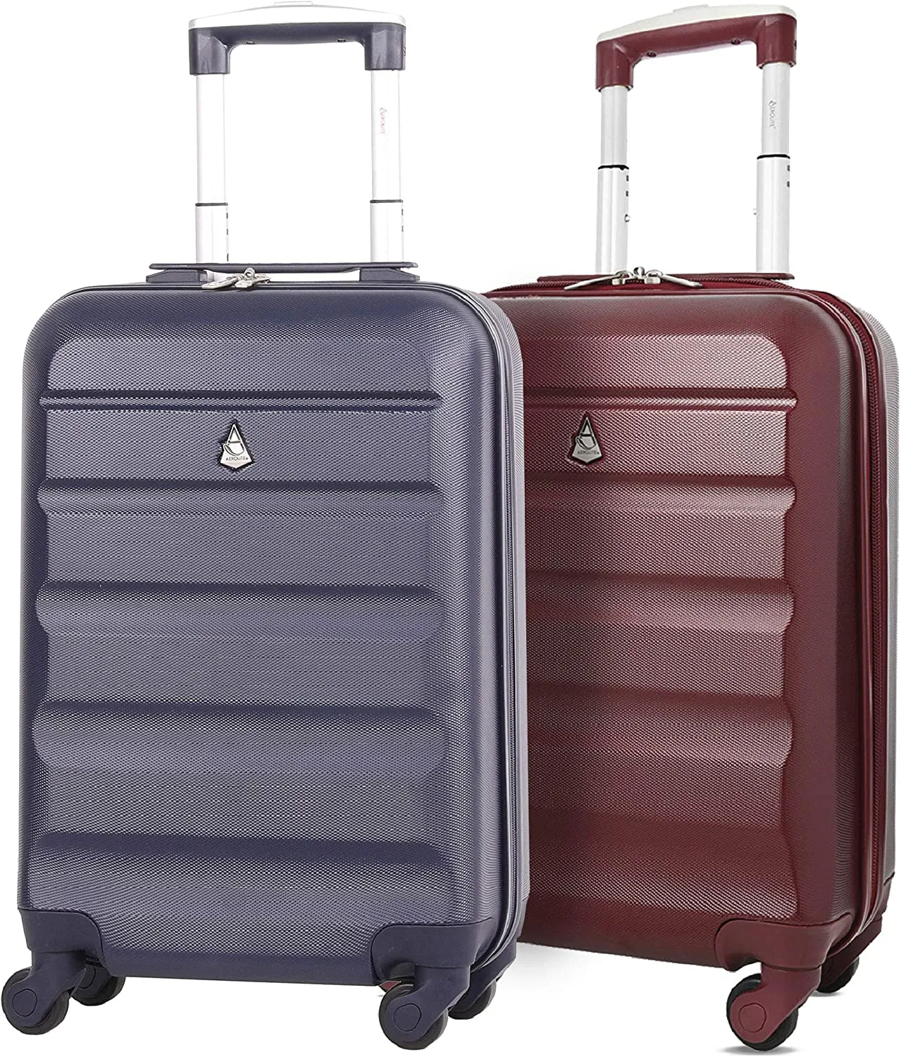 Aerolite (55x35x20cm) Lightweight Hard Shell Cabin Hand Luggage (x2 Set)