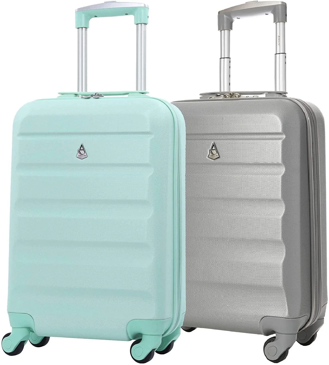 Aerolite (55x35x20cm) Lightweight Hard Shell Cabin Hand Luggage (x2 Set)