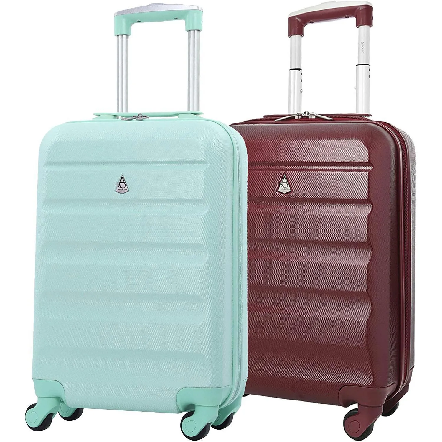 Aerolite (55x35x20cm) Lightweight Hard Shell Cabin Hand Luggage (x2 Set)