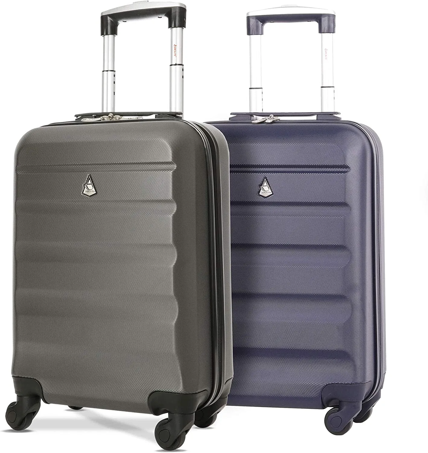 Aerolite (55x35x20cm) Lightweight Hard Shell Cabin Hand Luggage (x2 Set)