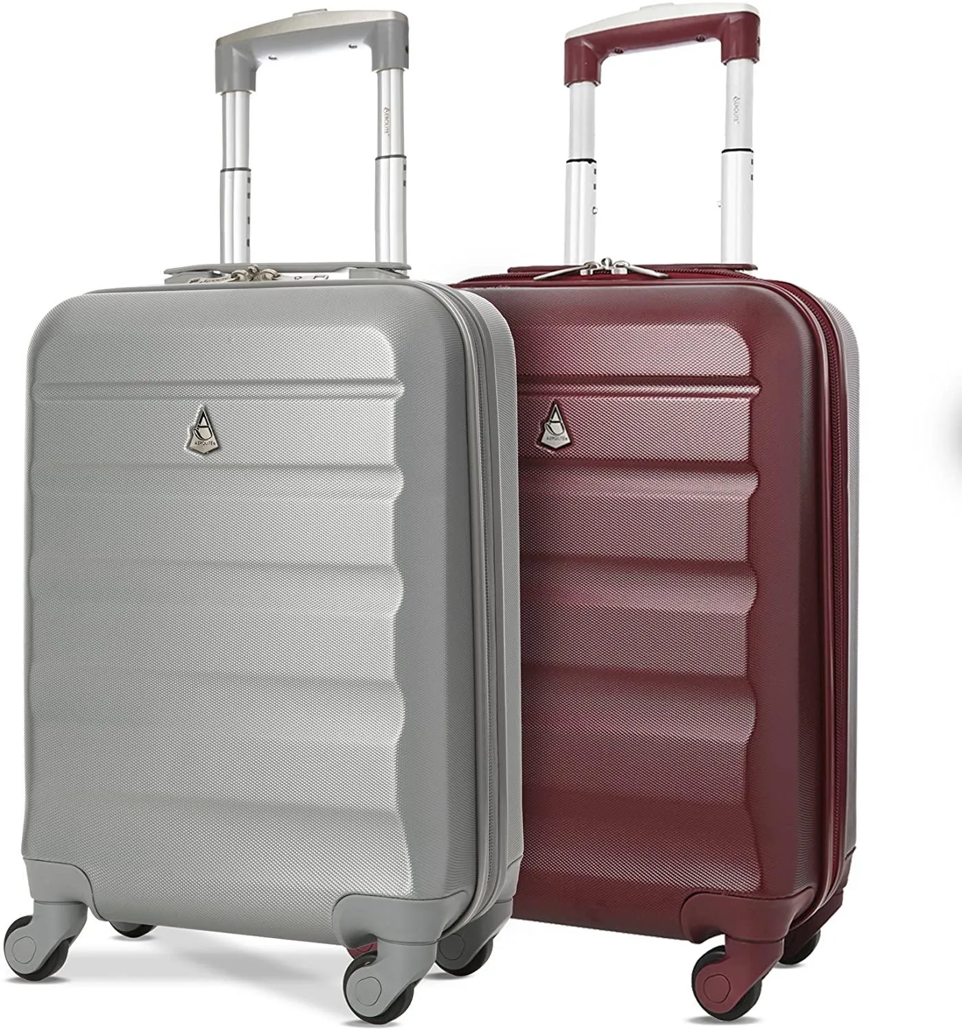 Aerolite (55x35x20cm) Lightweight Hard Shell Cabin Hand Luggage (x2 Set)