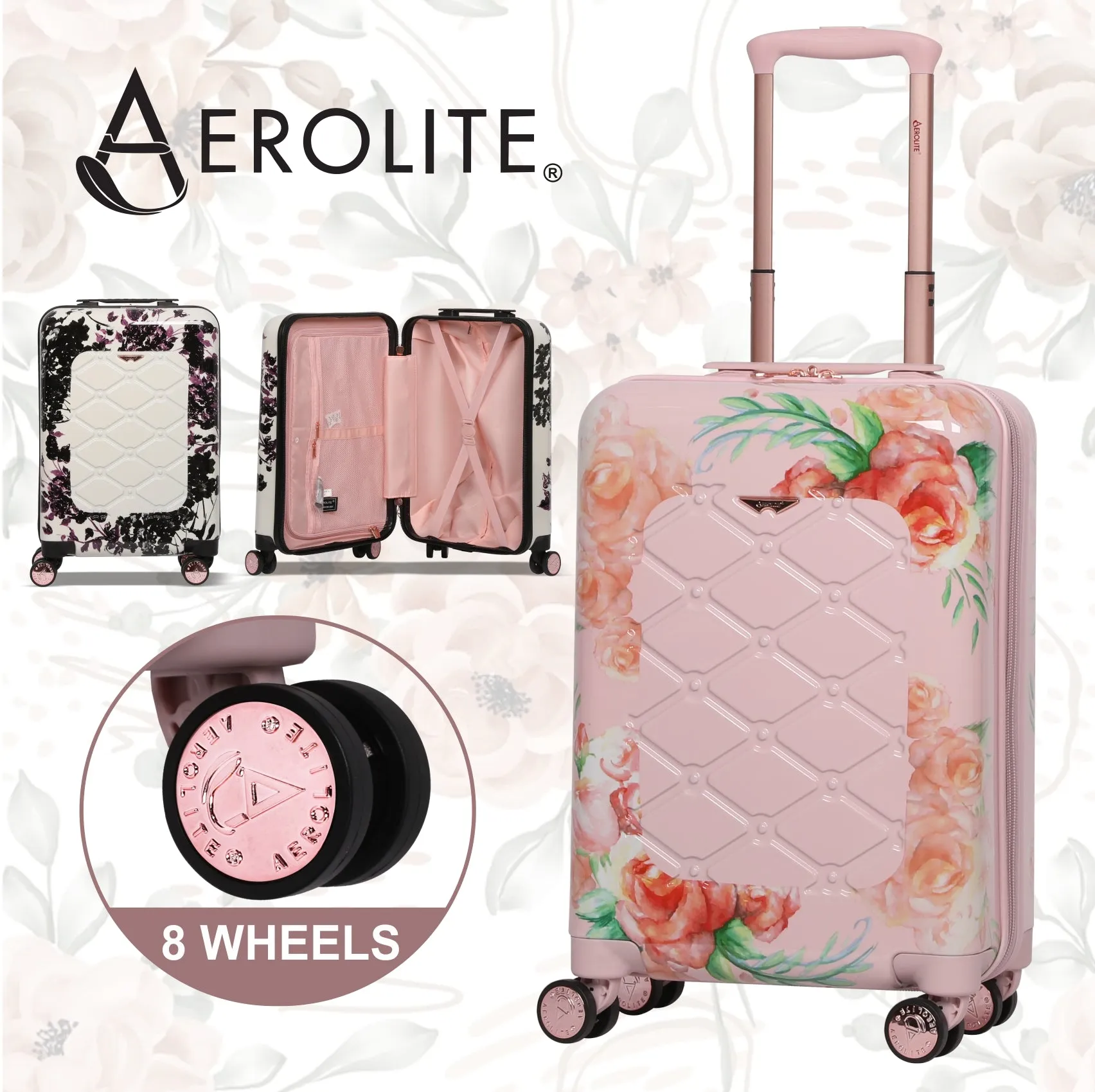 Aerolite (55x35x20cm) Premium Hard Shell Hand Cabin Luggage