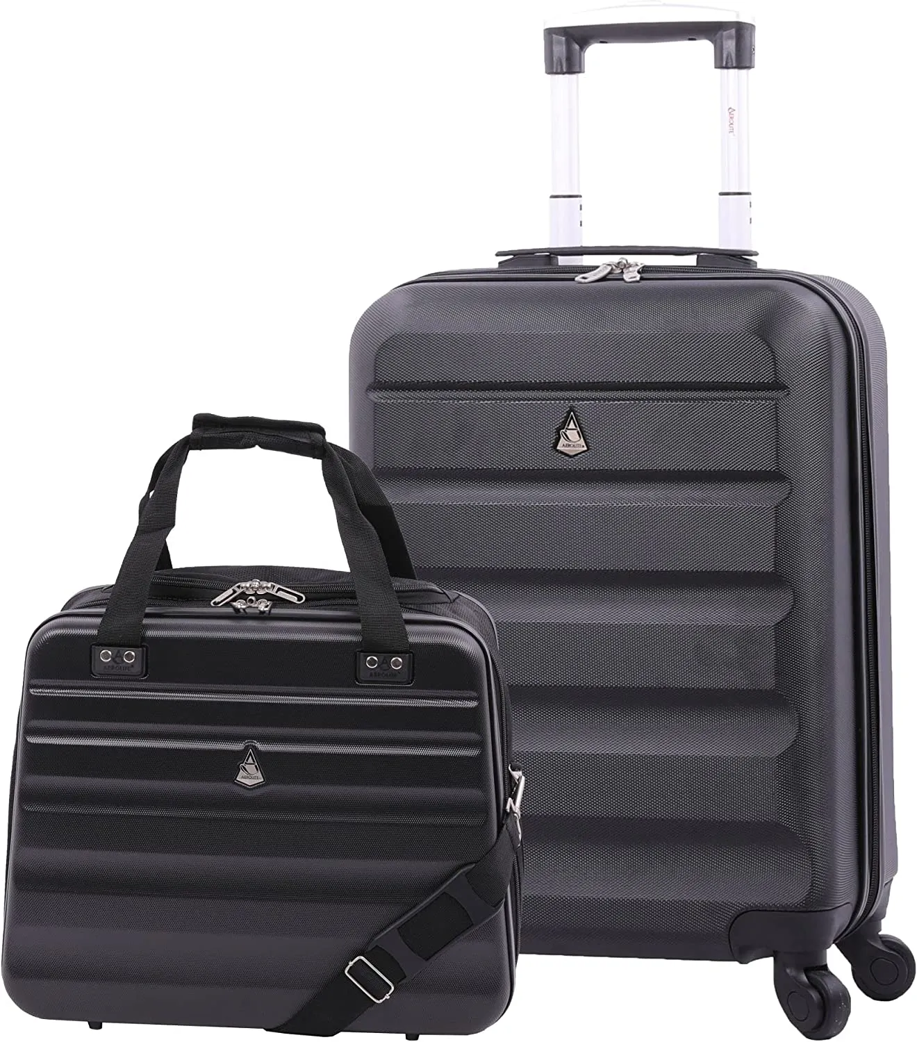 Aerolite 55x38x20cm Emirates Max Size Hard Shell Carry On Hand Cabin Luggage Suitcase 55x38x20 with 4 Wheels,Also Fits Many Other Airlines