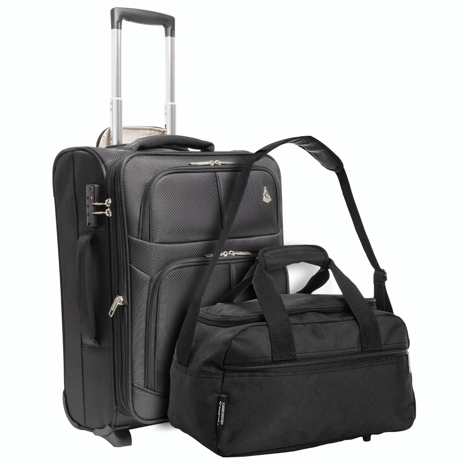 Aerolite (55x40x20cm) Lightweight Cabin Hand Luggage 2 Wheels, Maximum Possible Allowance For Ryanair