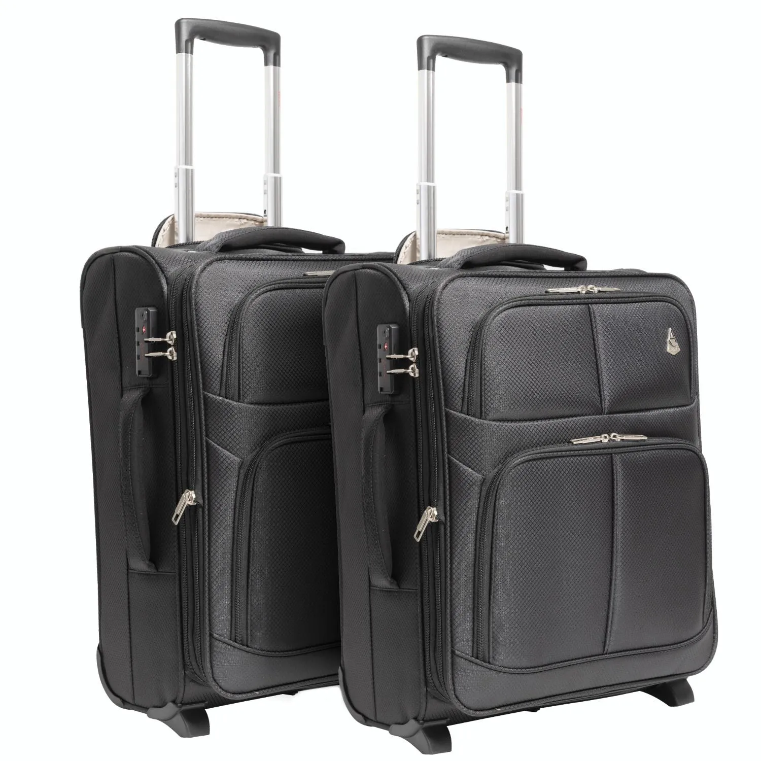 Aerolite (55x40x20cm) Lightweight Cabin Hand Luggage 2 Wheels, Maximum Possible Allowance For Ryanair