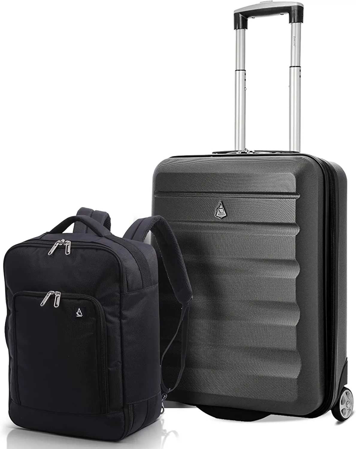 Aerolite (55x40x20cm) Ryanair Maximum Allowance 40L Lightweight Hard Shell Cabin Hand Luggage, Also Approved for easyJet, British Airways, Jet2 and More